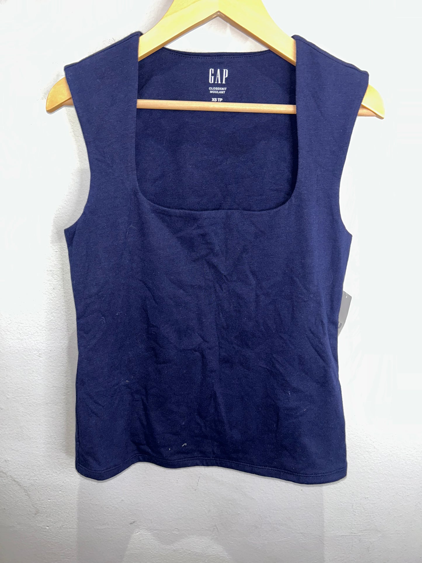 Navy square neck tanktop- adult XS NEW