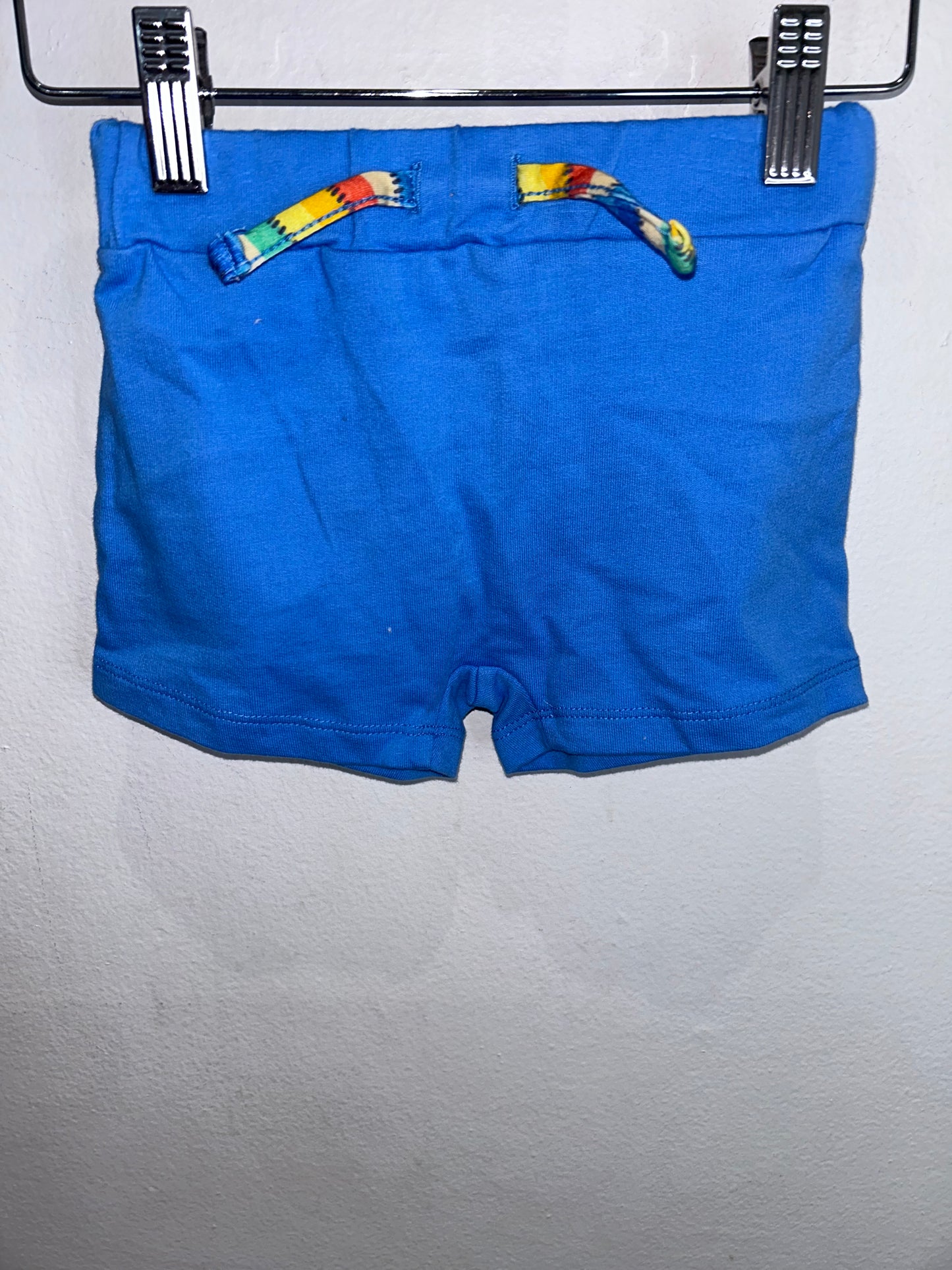 Orange and blue shorts set 6-12m NEW