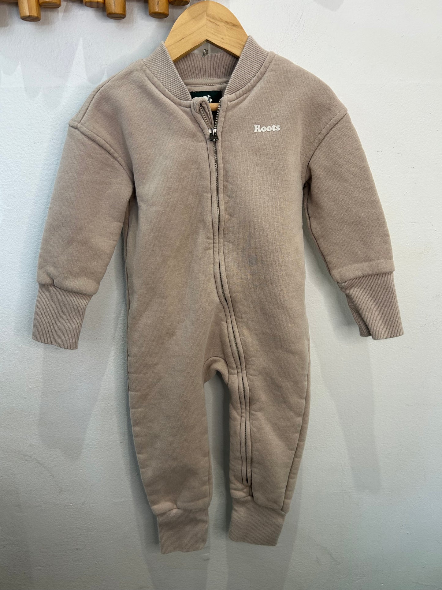 Roots beige romper 18-24m