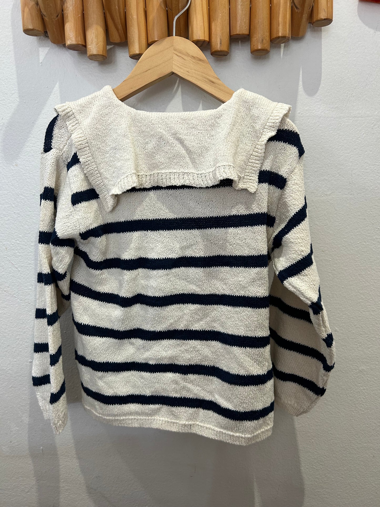 Collared navy striped sweater 3-4y