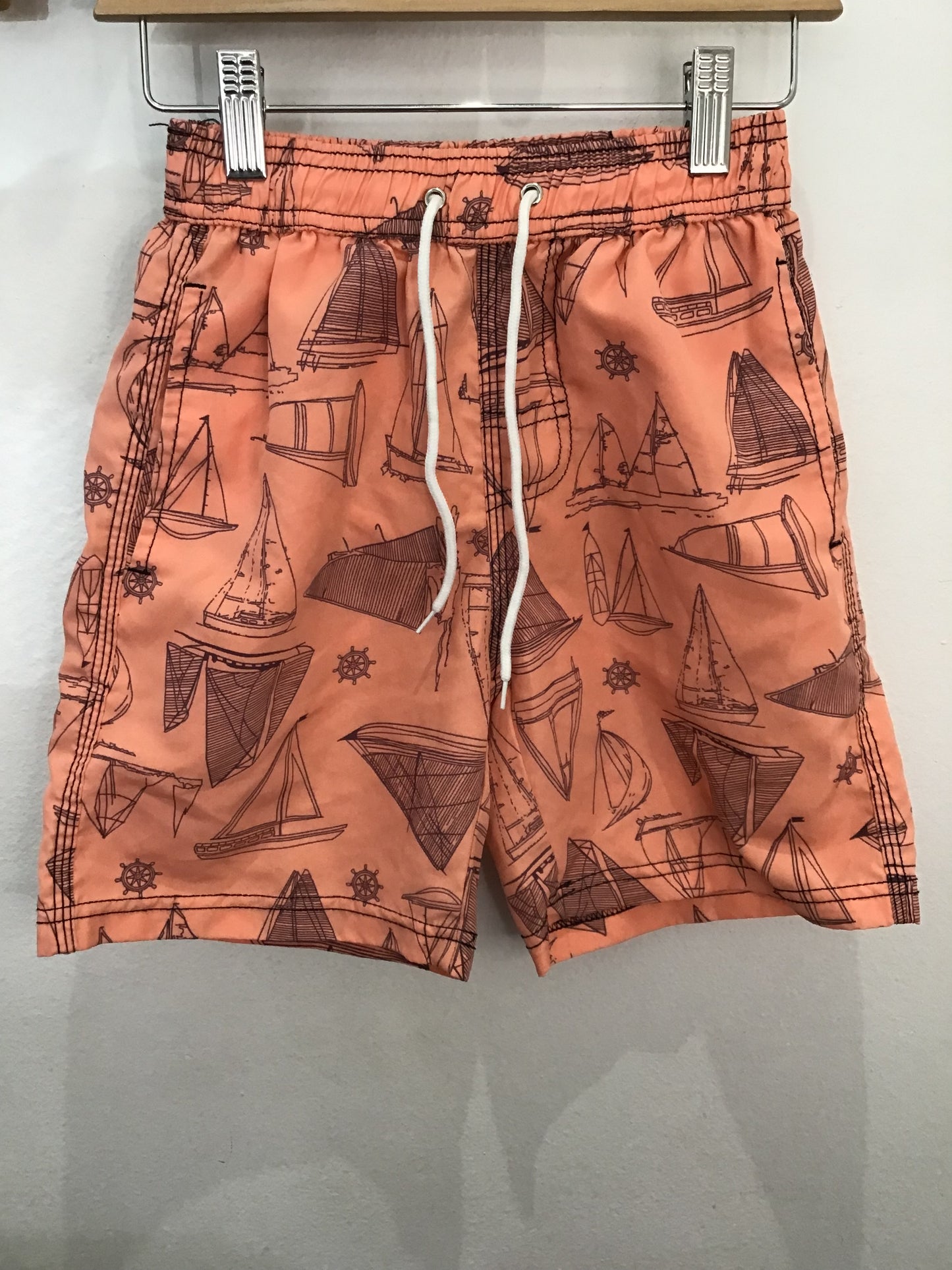 Boats peach swim shorts 7-8y
