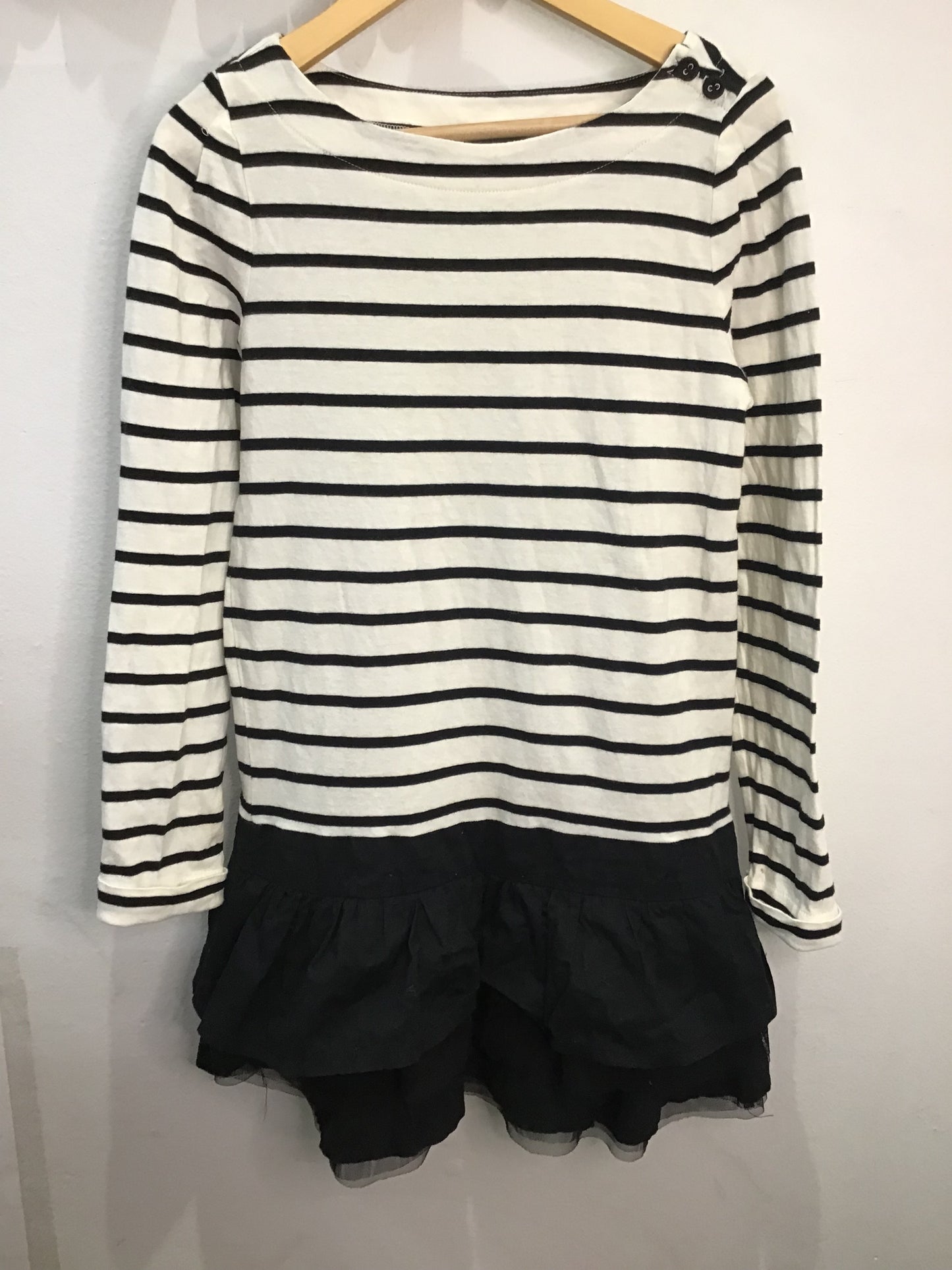 Stripe drop-waist dress 8y