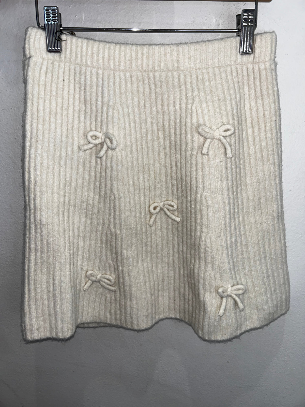 Cream knit skirt 13-14y