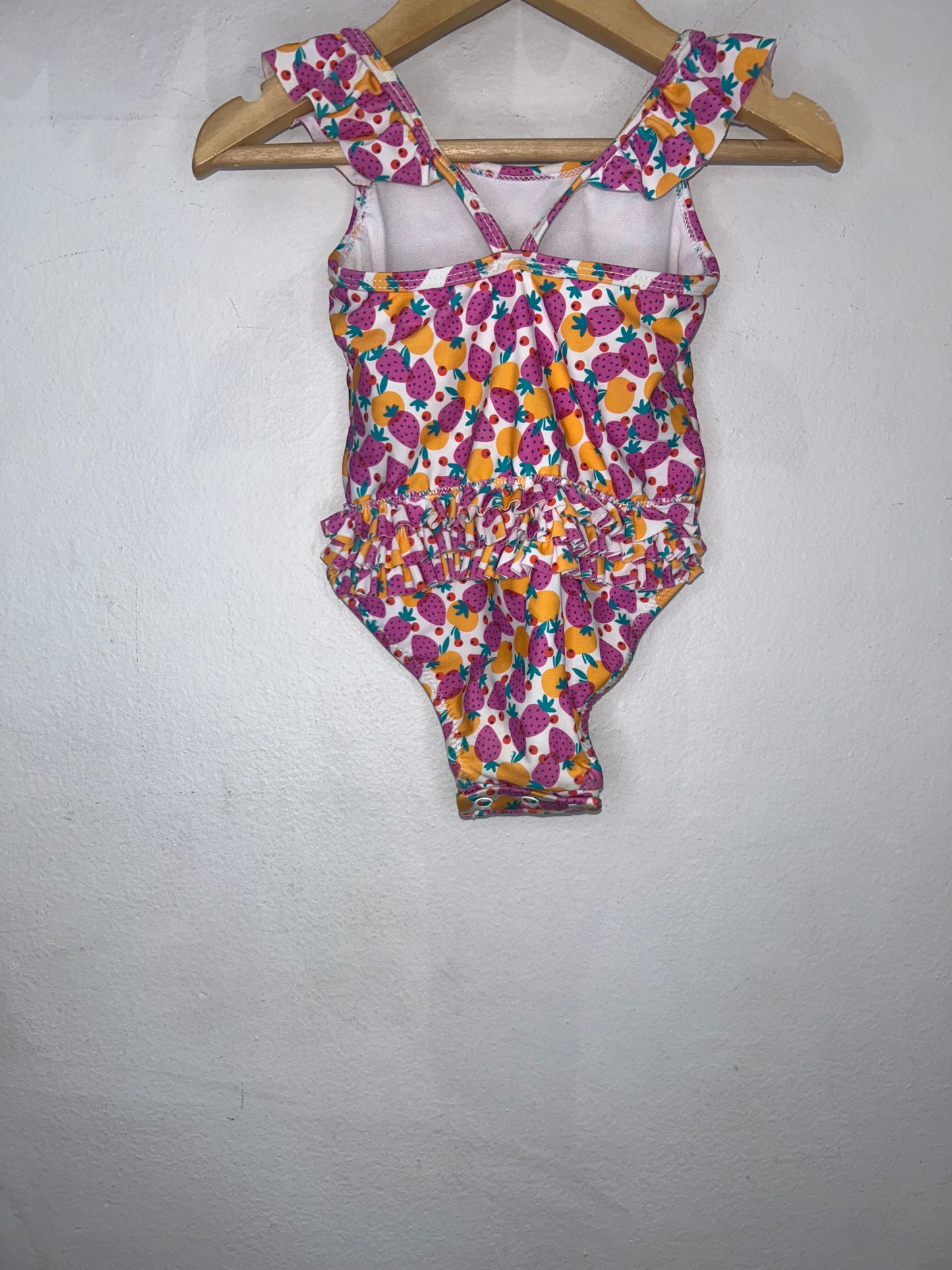 Strawberries and oranges swimsuit 24m