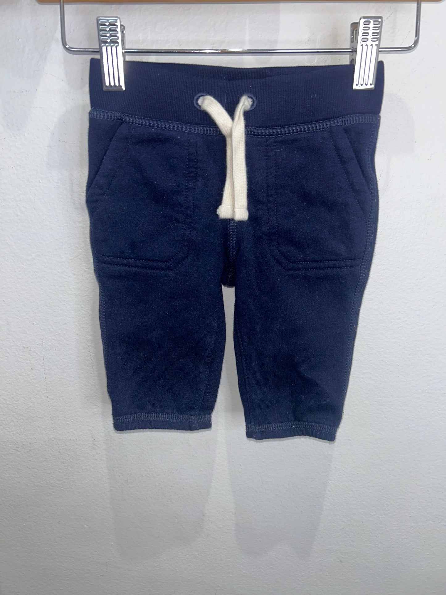 Navy jogger pants 3-6m