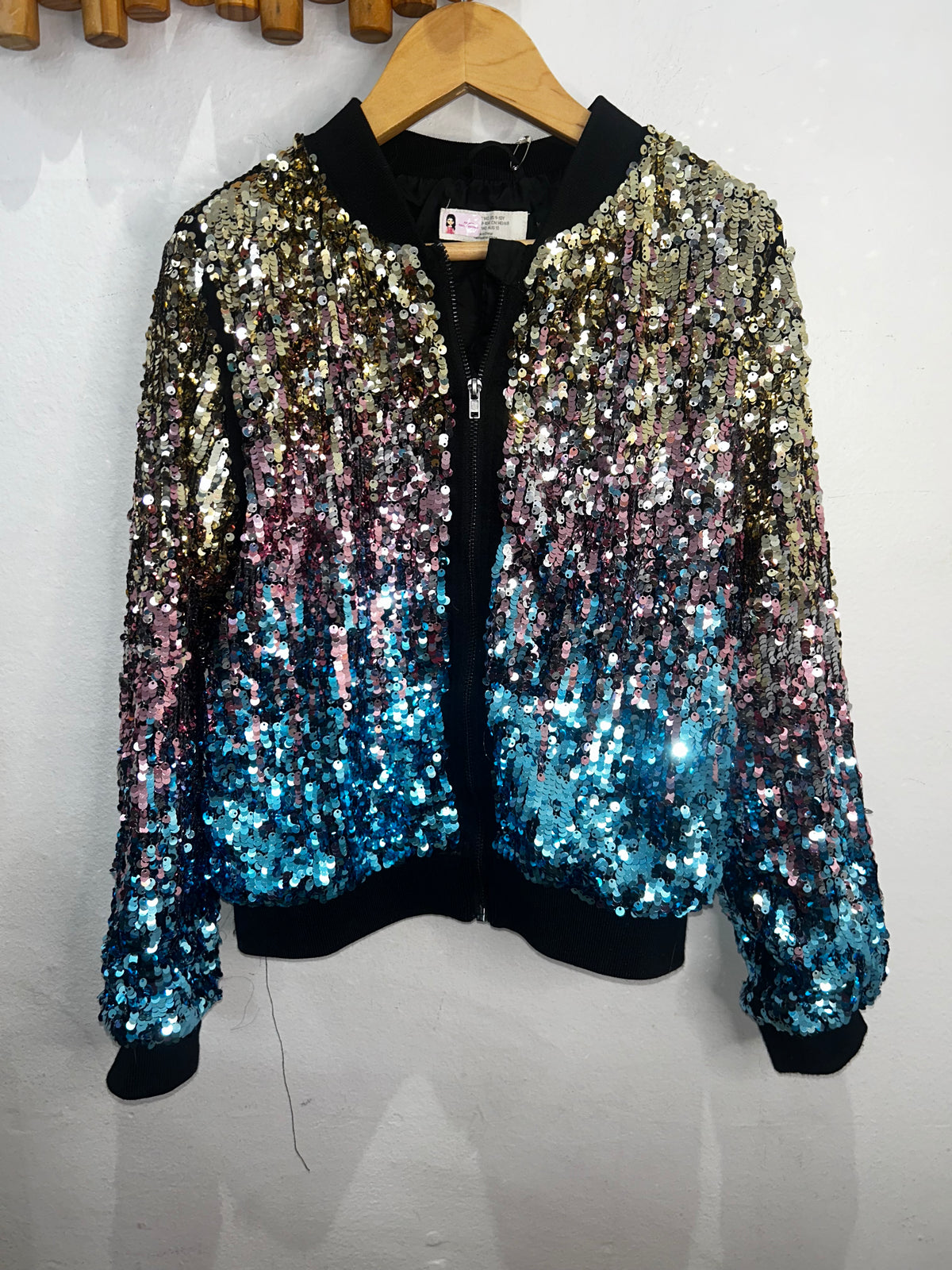 Sequin bomber 9-10y