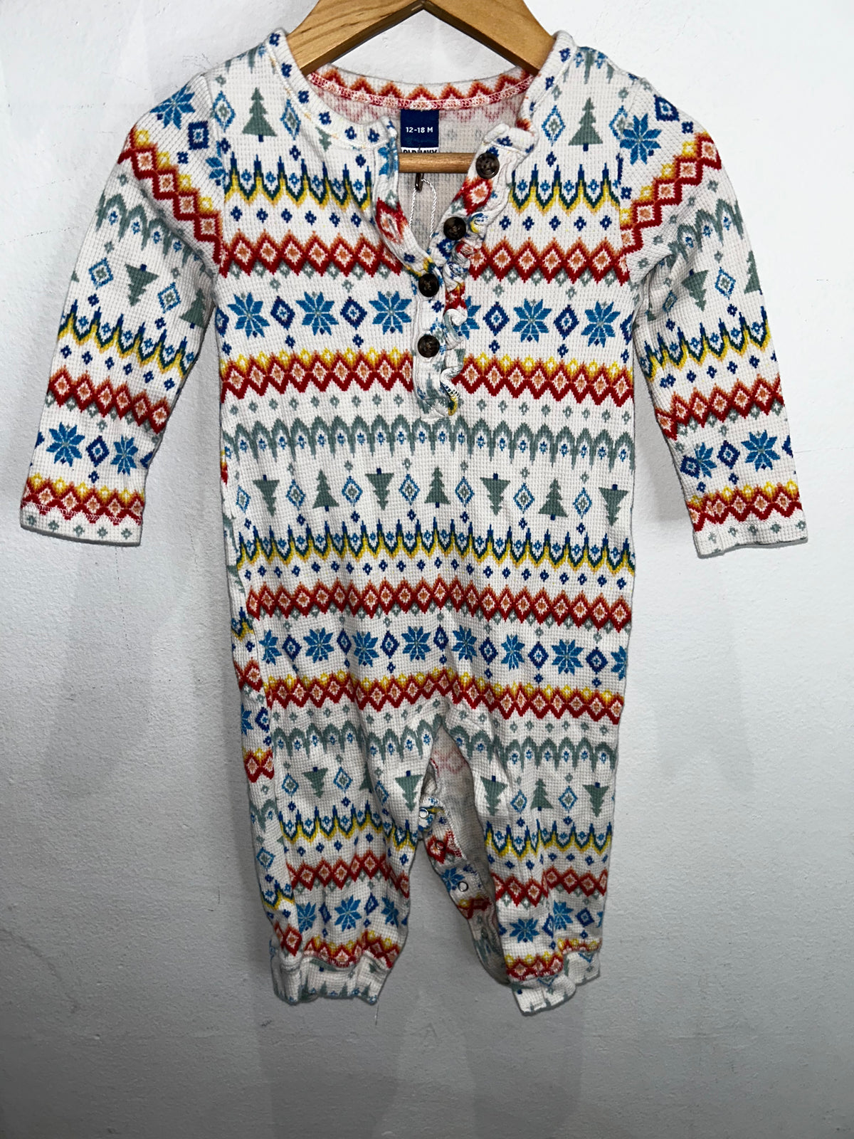 Winter print romper 12-18m