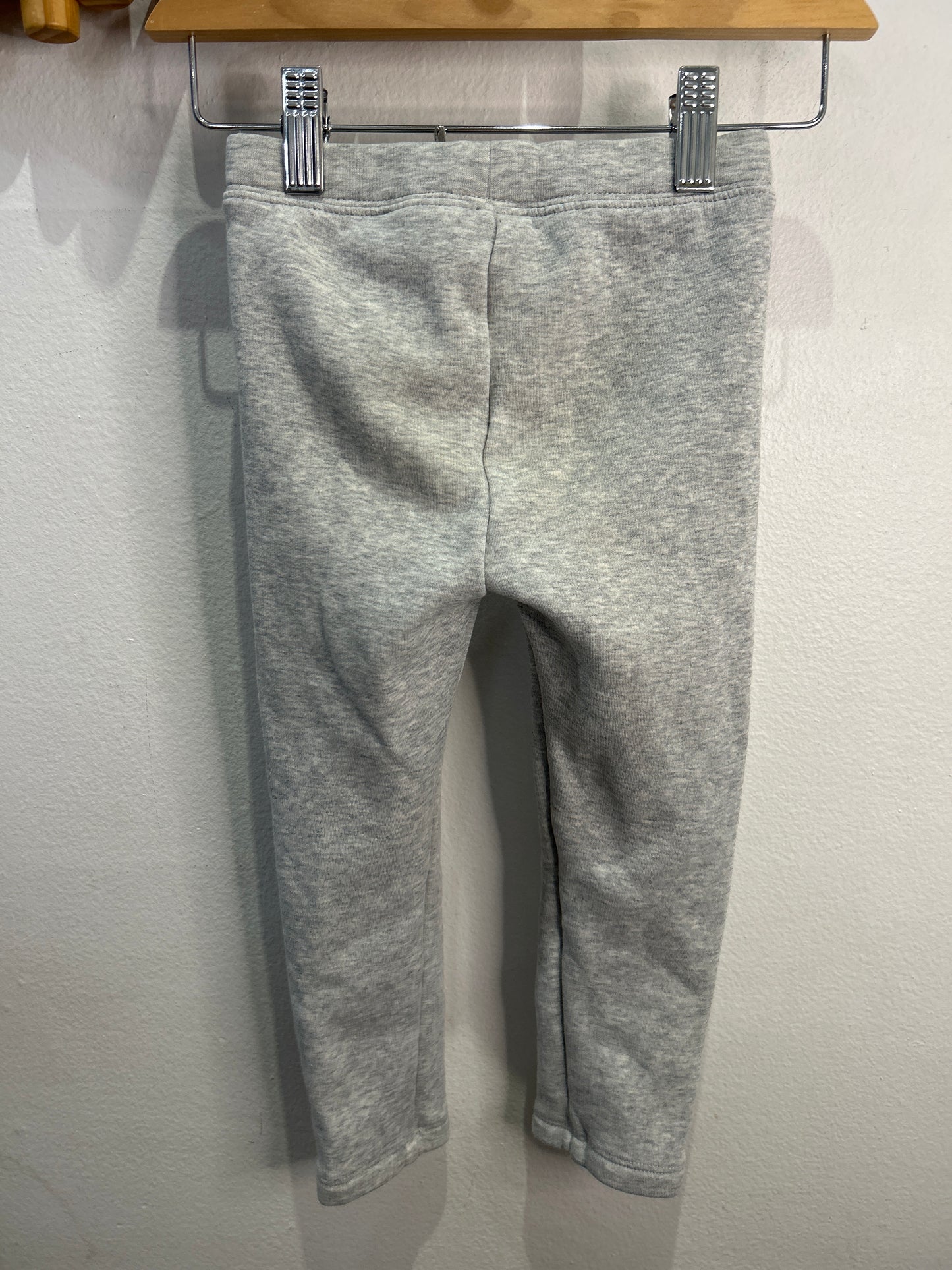 Grey fleece lined leggings 4y*