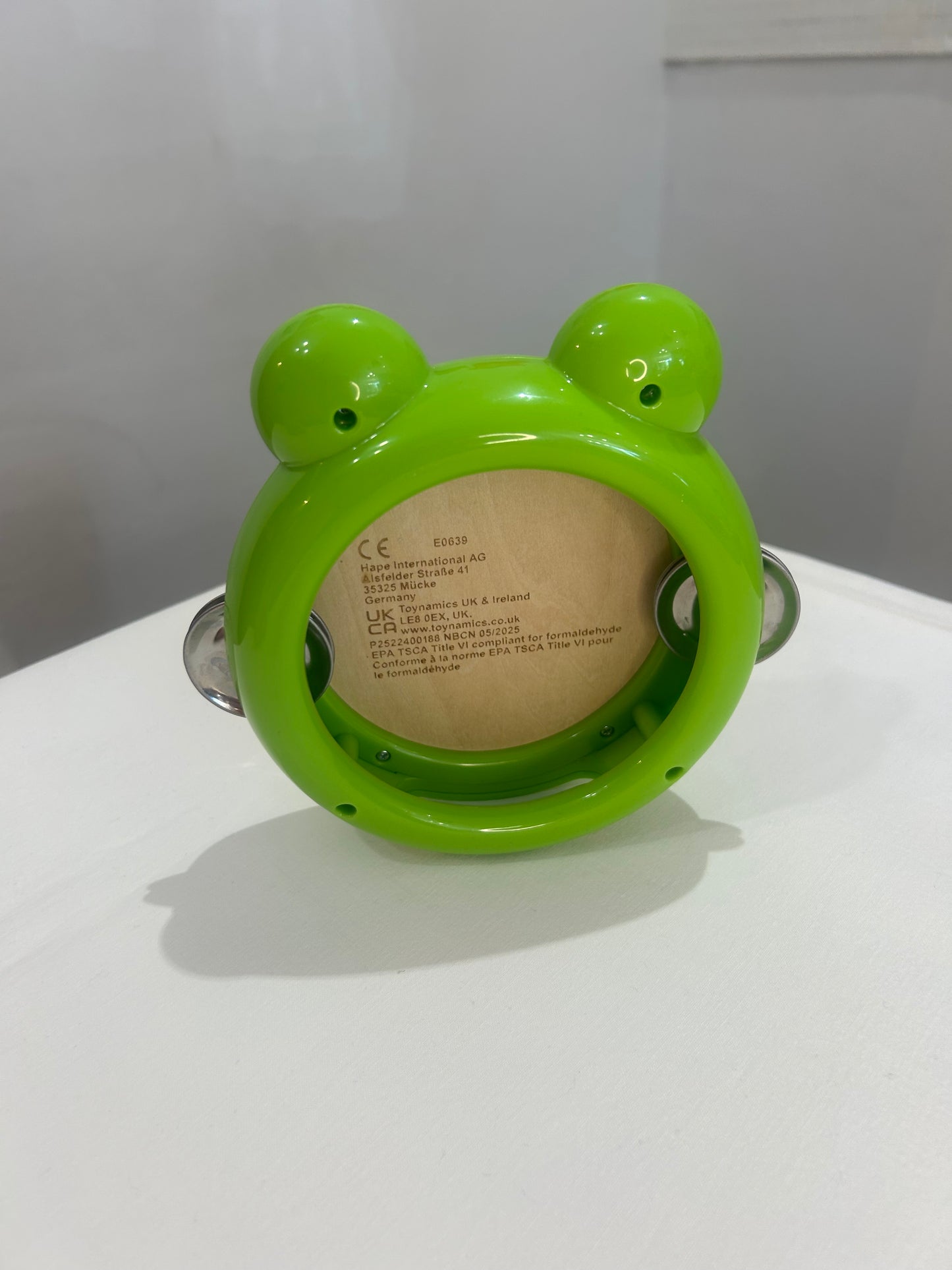 Hape frog tambourine