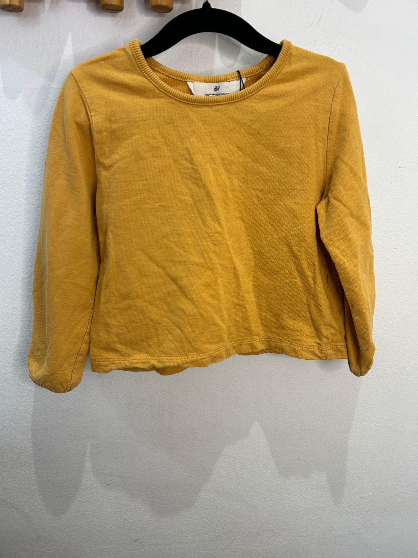 Yellow thick tee 2-4y