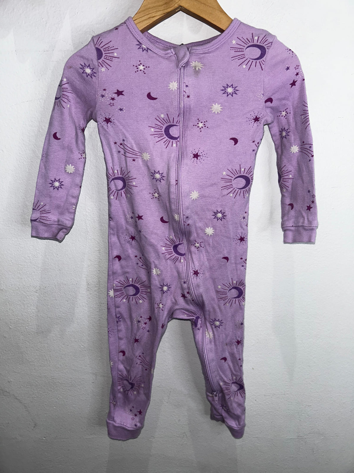 Lavender stars and moon sleeper 12-18m