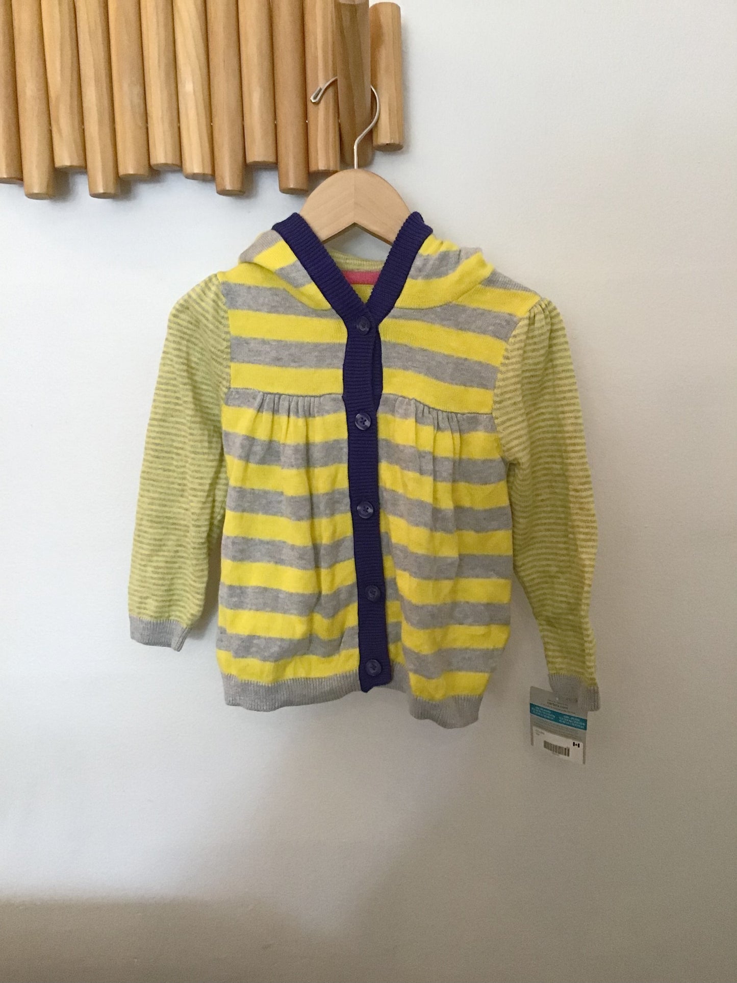 Yellow long sweater 24m NEW