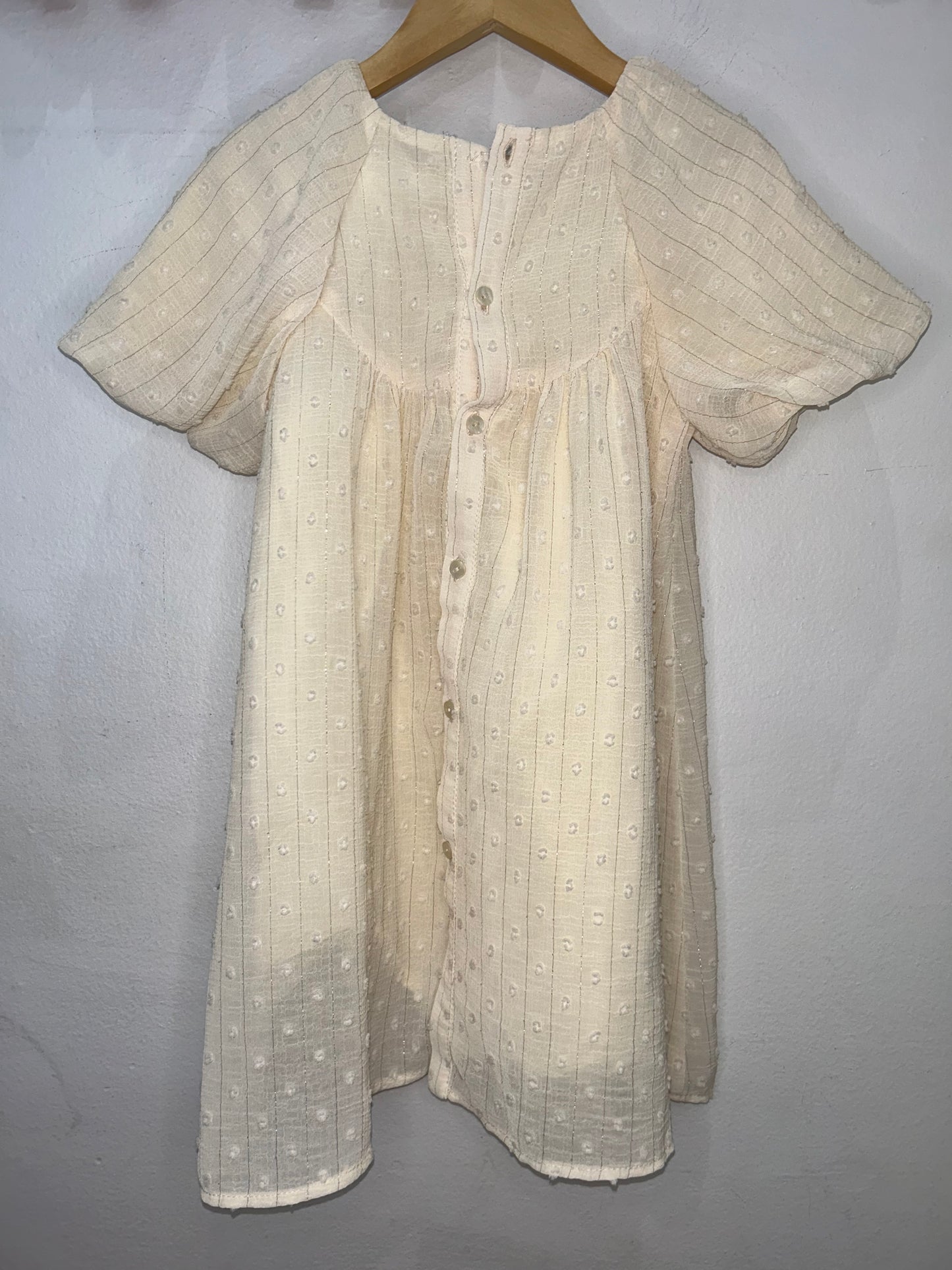 Cream sparkly dress 4-5y