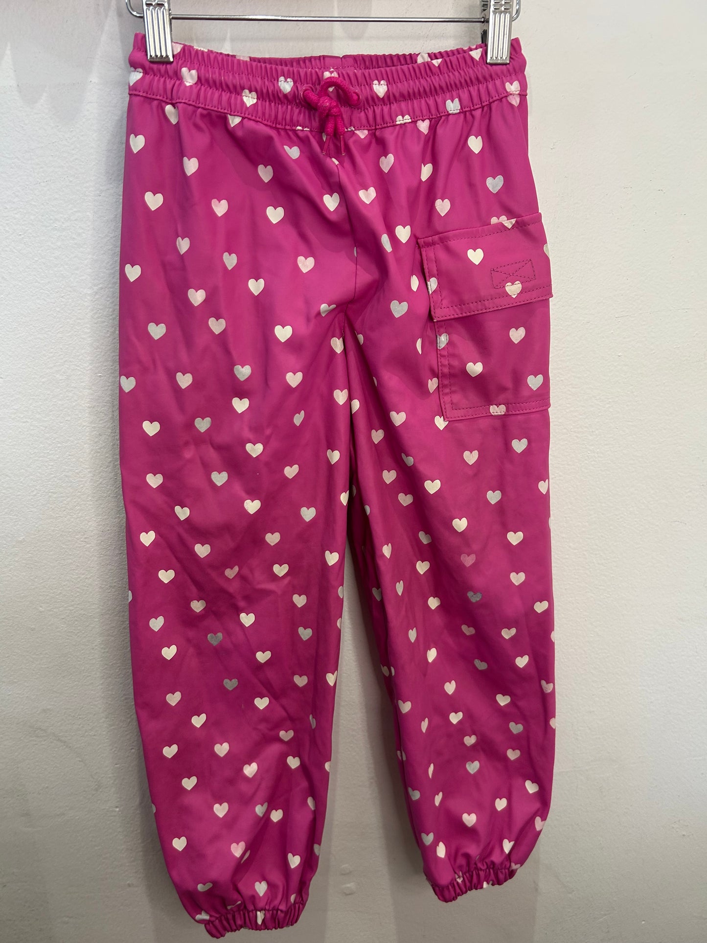 Hatley hearts rain pants 6y