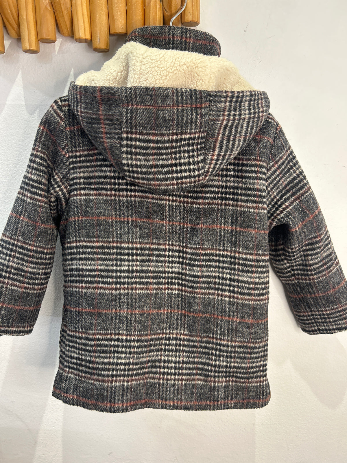 Fleece lined wool coat 2-3y NEW