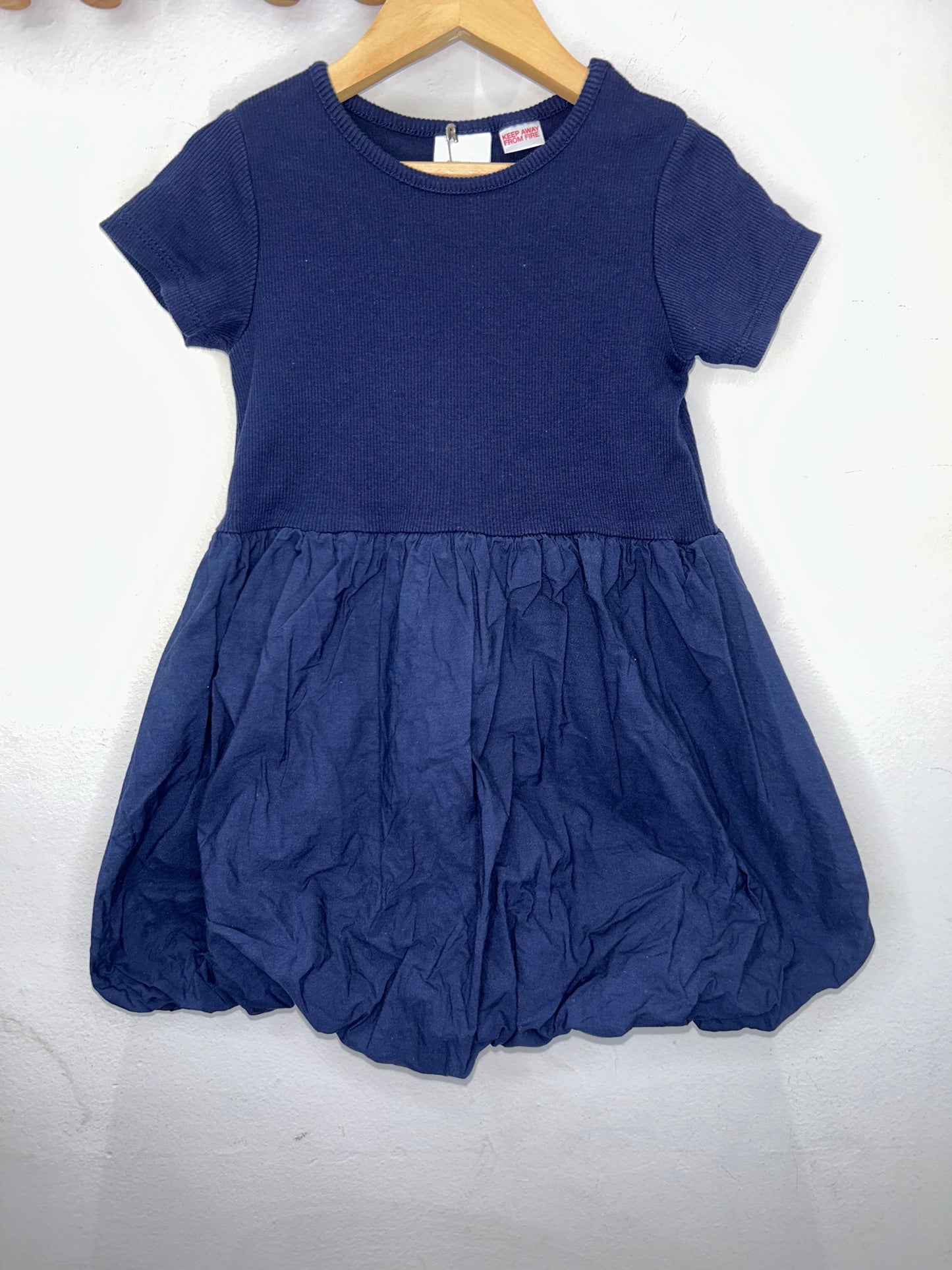 Navy bubble hem dress 5y