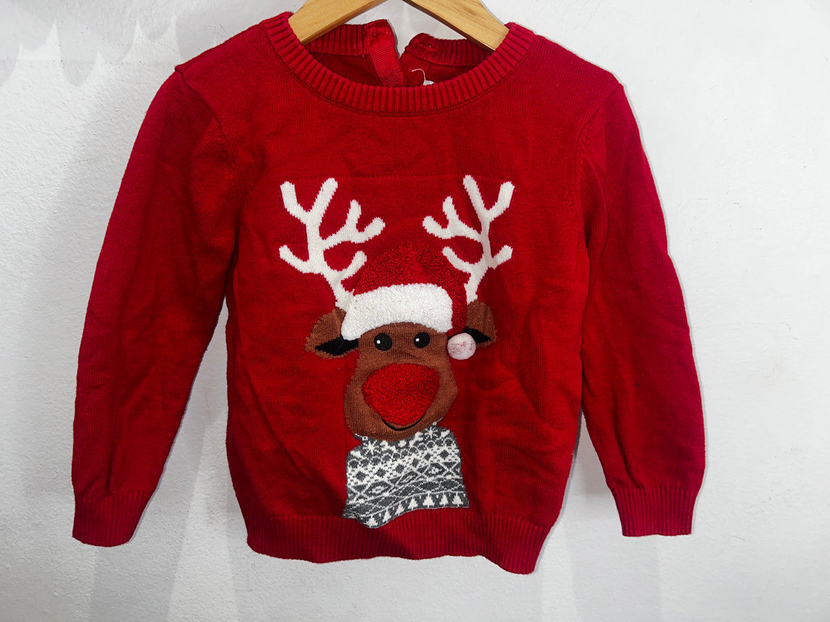Red Rudolph sweater 3y