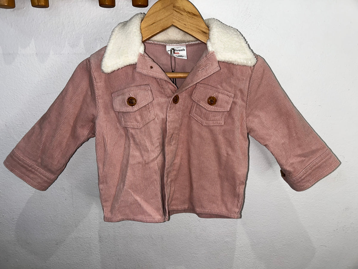 Pink corduroy overshirt 6m