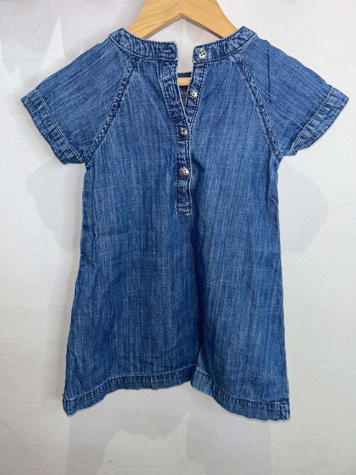 Denim big pocket dress 2-3y