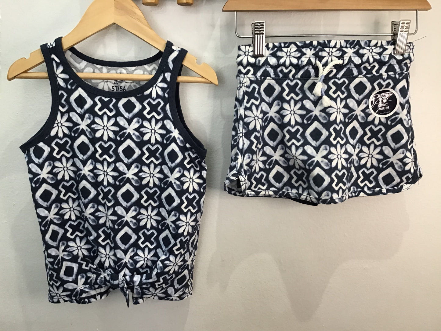 Blue shapes tanktop set 5y