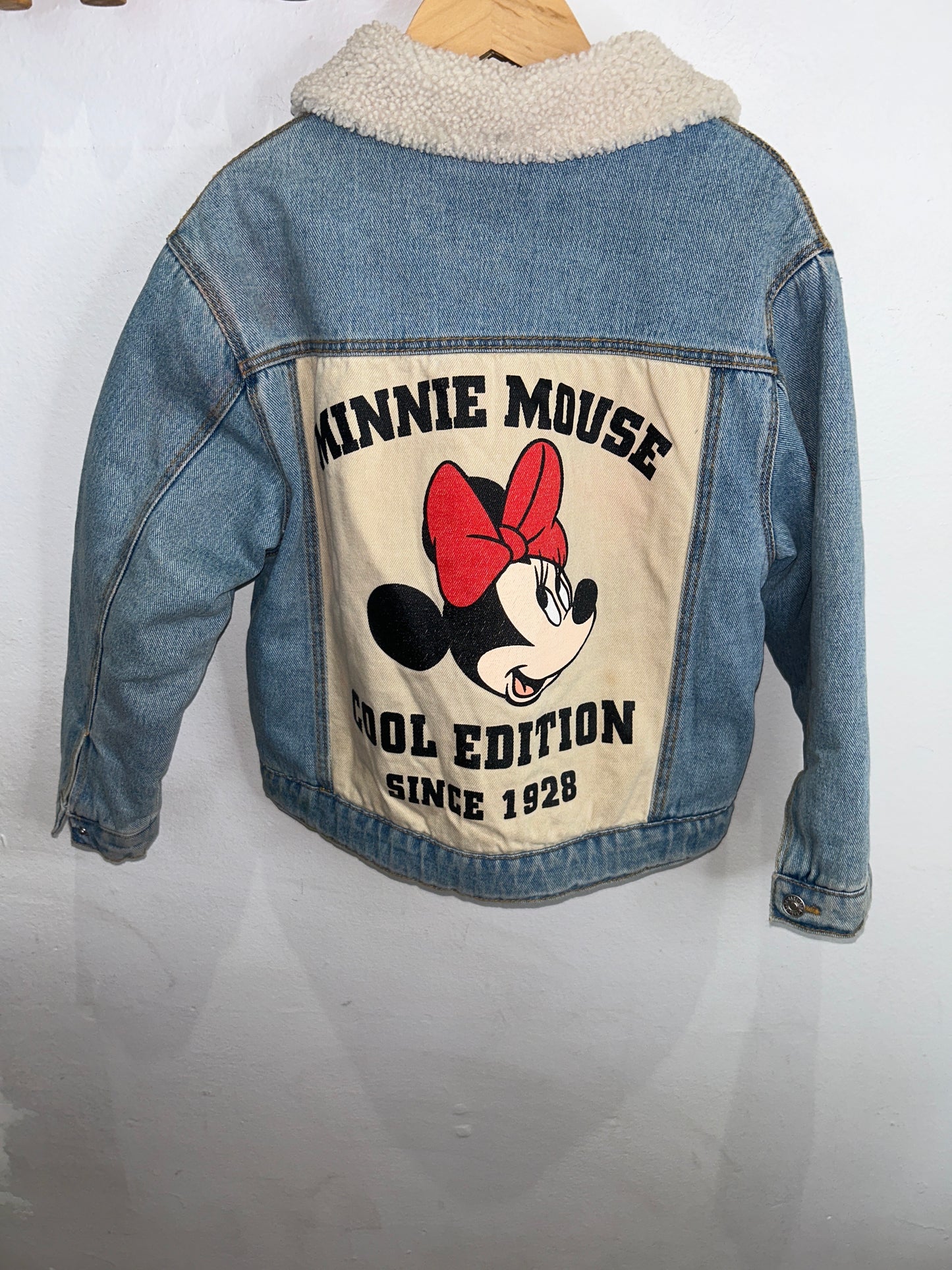 Minnie Mouse furry lined jean jacket 4-5y