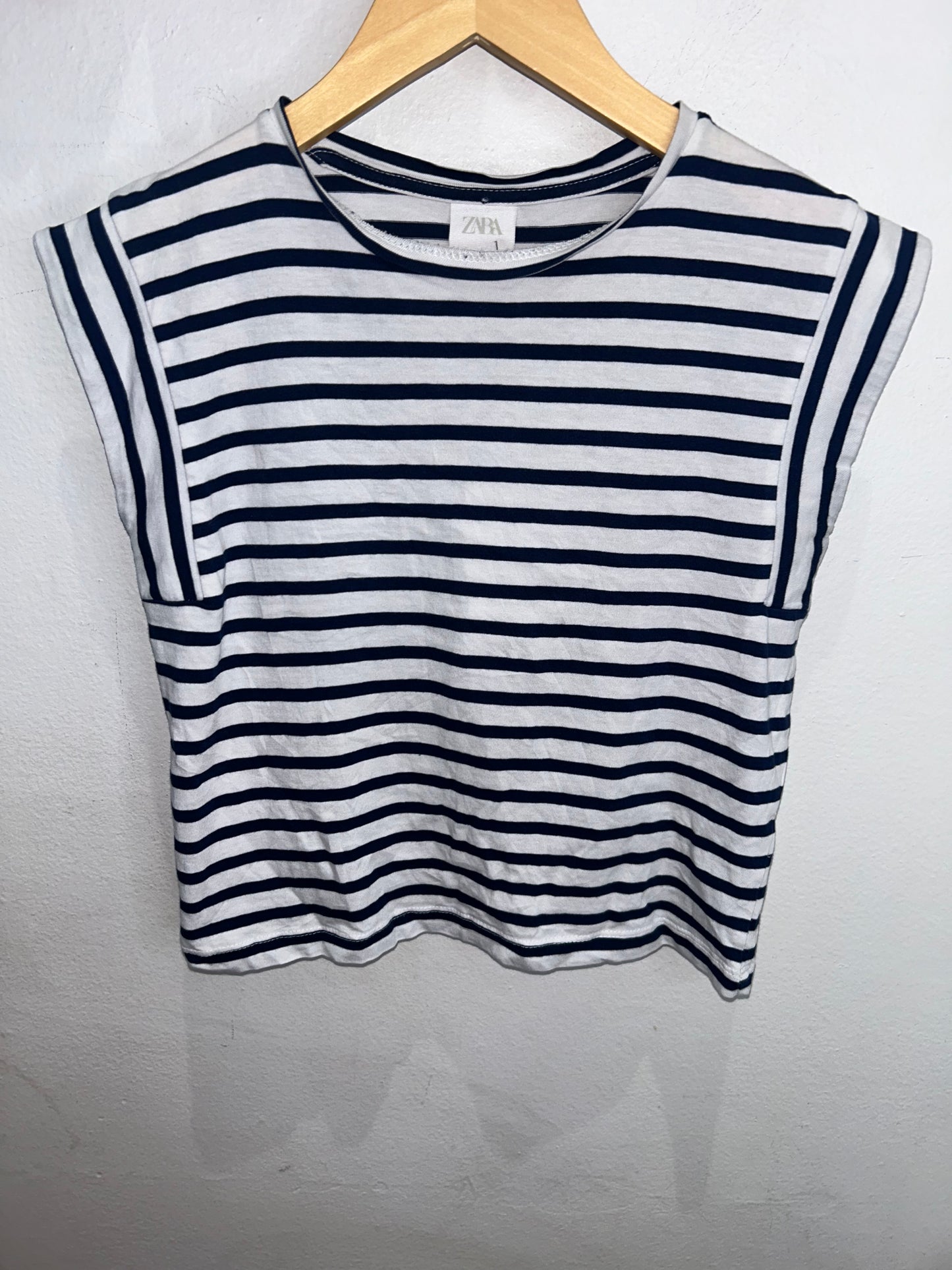 Stripes cap sleeve tee 6-7y