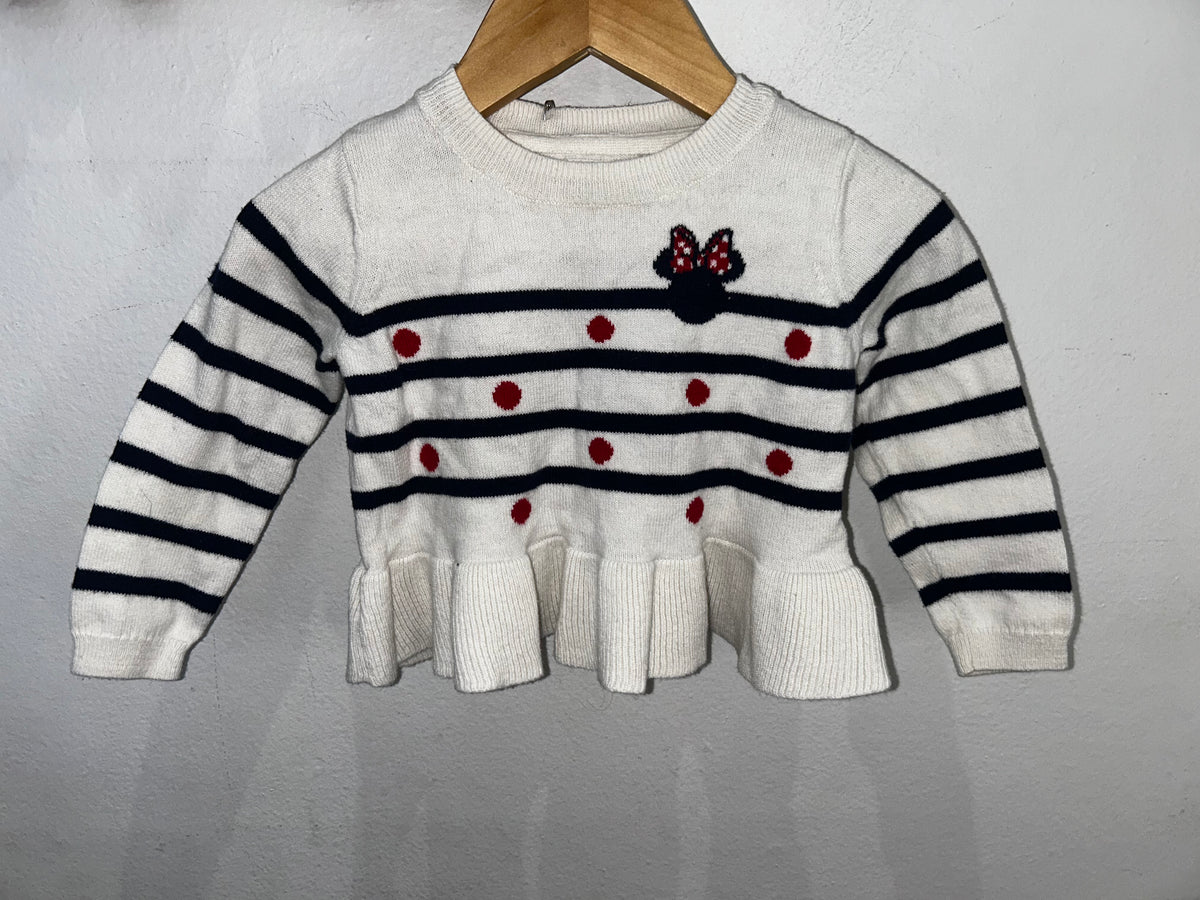 Minnie Mouse a-line sweater 12-18m