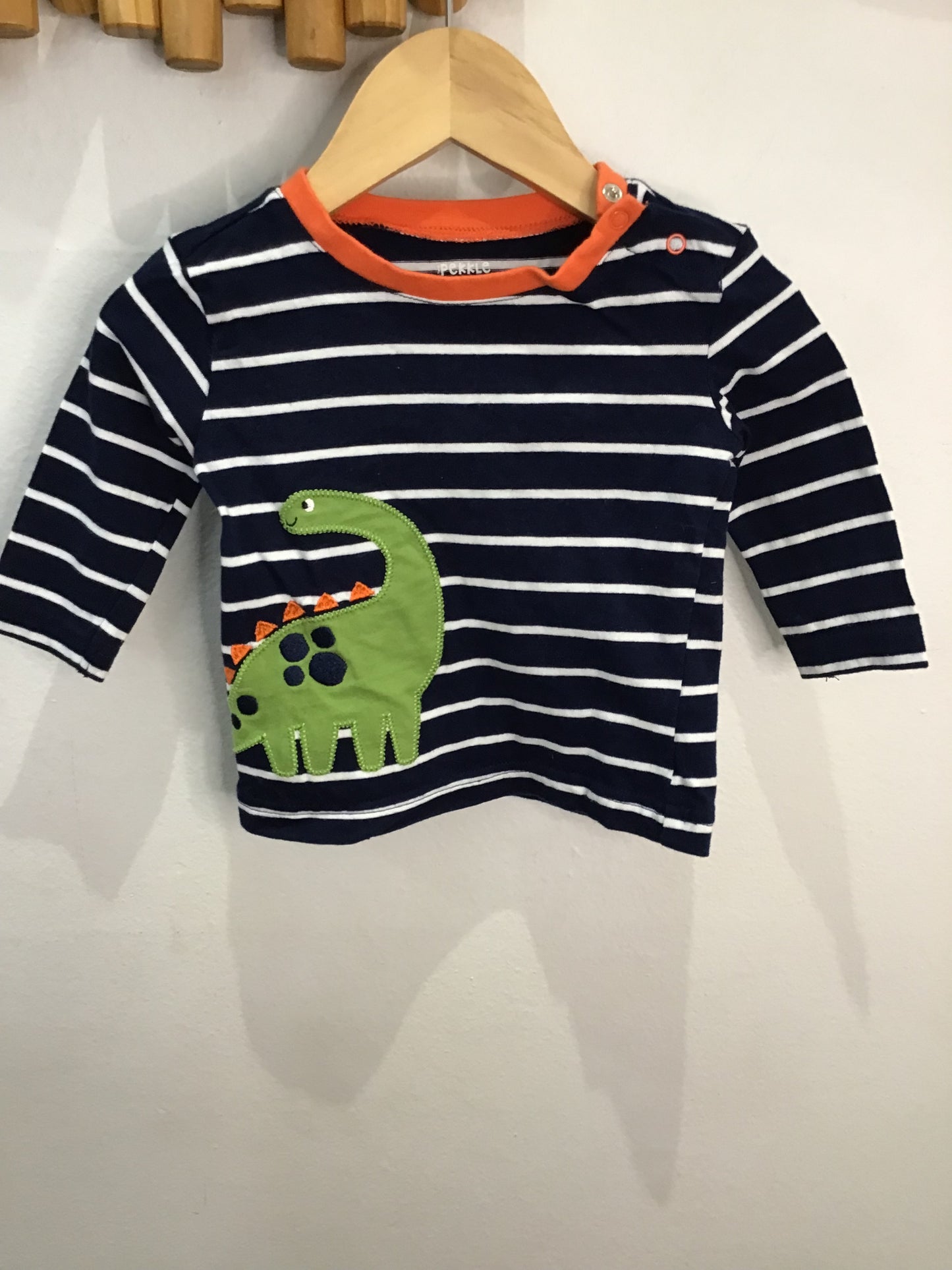 Dino stripes longsleeve 6m