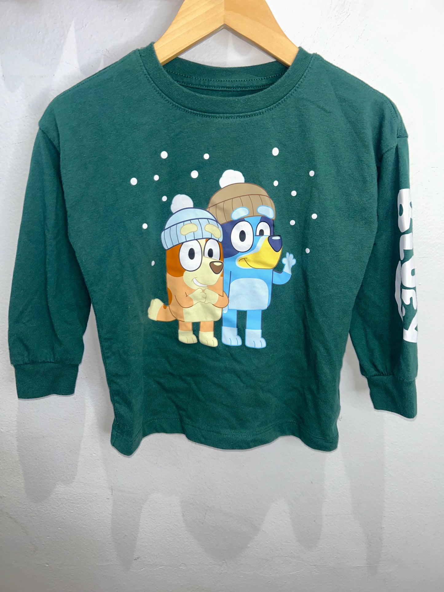 Bluey green longsleeve 4y