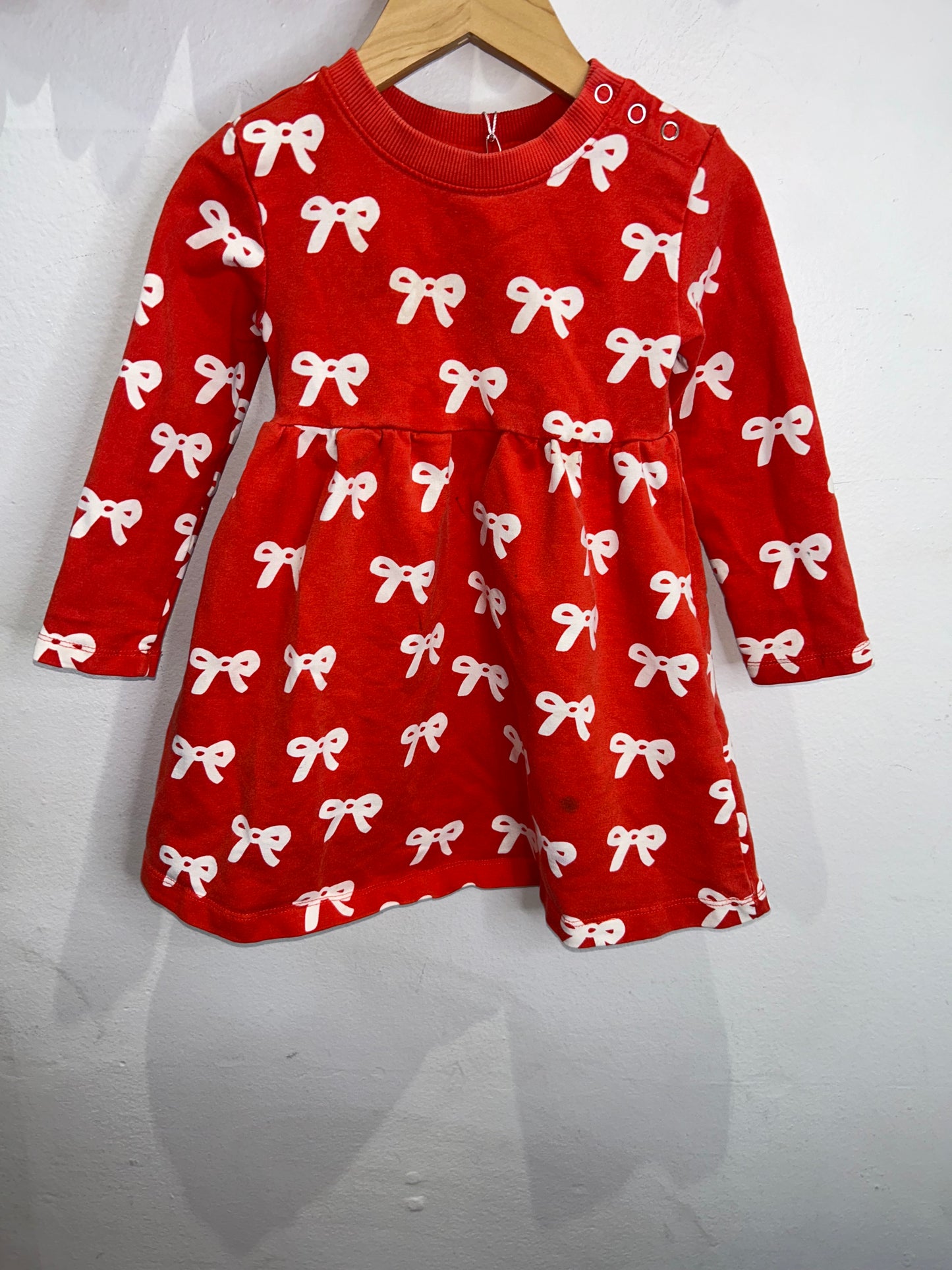 Hannah Andersson bows pullover dress 3y