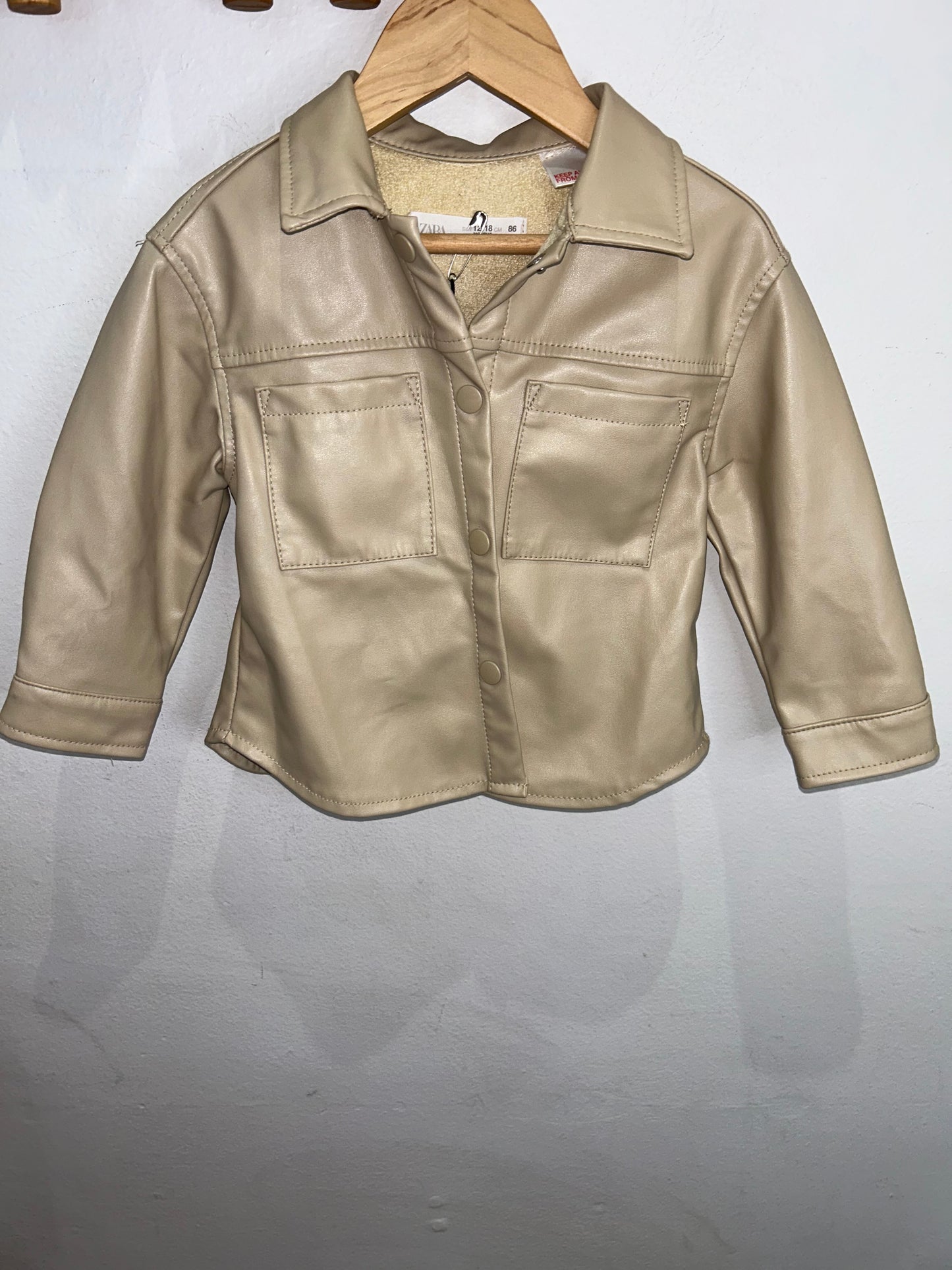Faux leather shirt 12-18m
