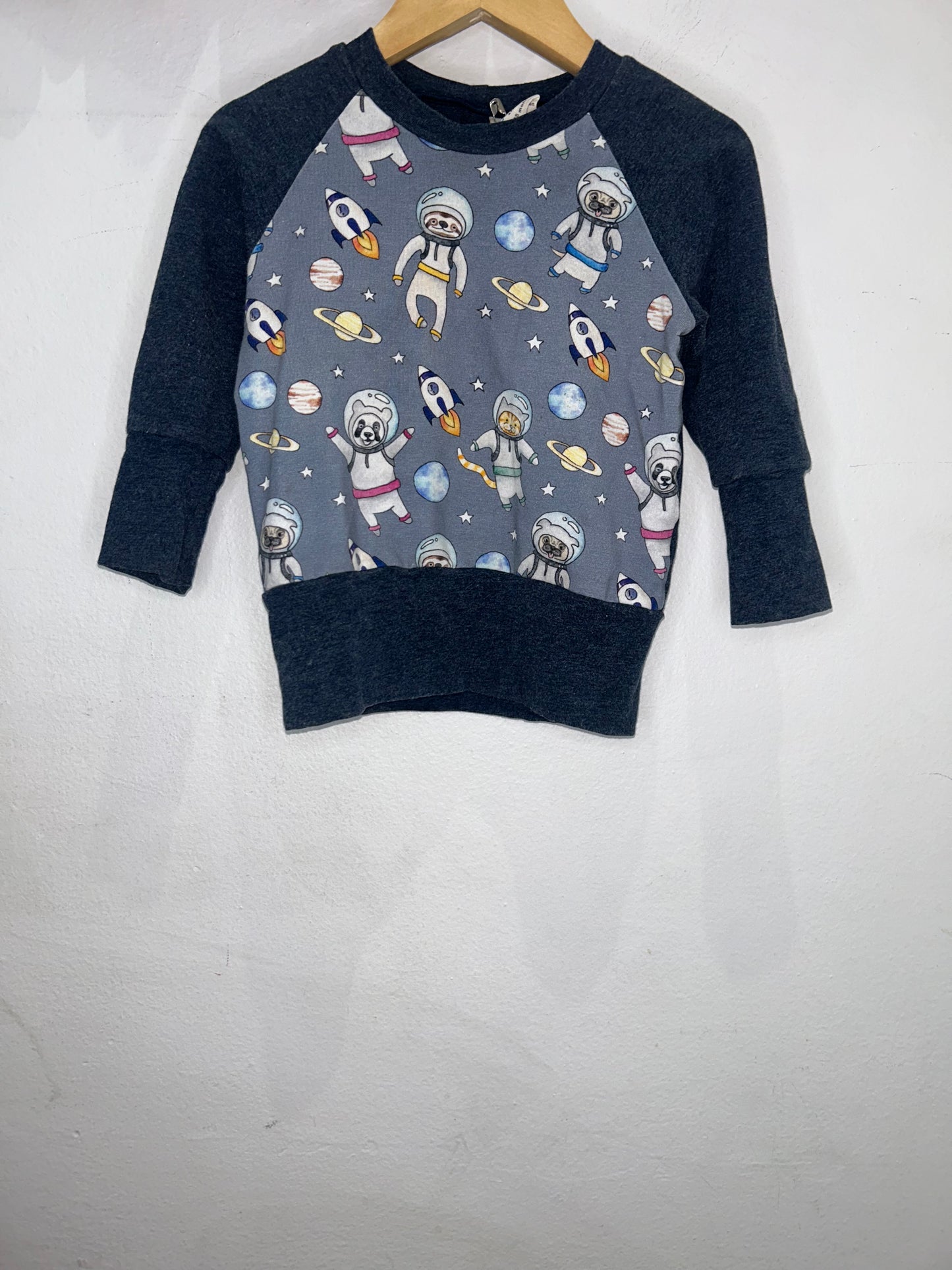 Pure Colour Bay astronaut animals longsleeve 6-18m