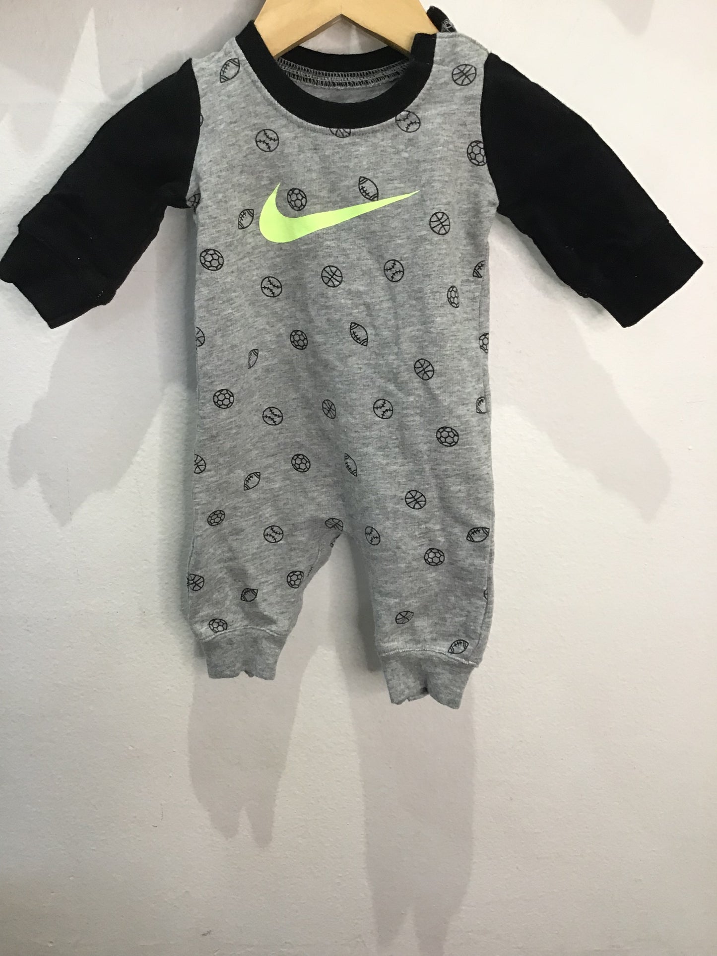 Nike cotton grey romper newborn