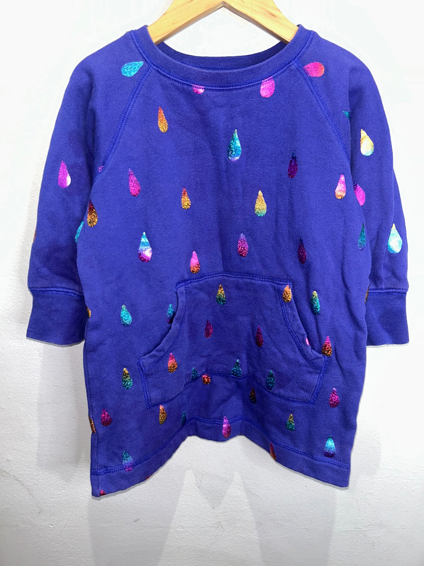 Hatley raindrops pullover dress 3y