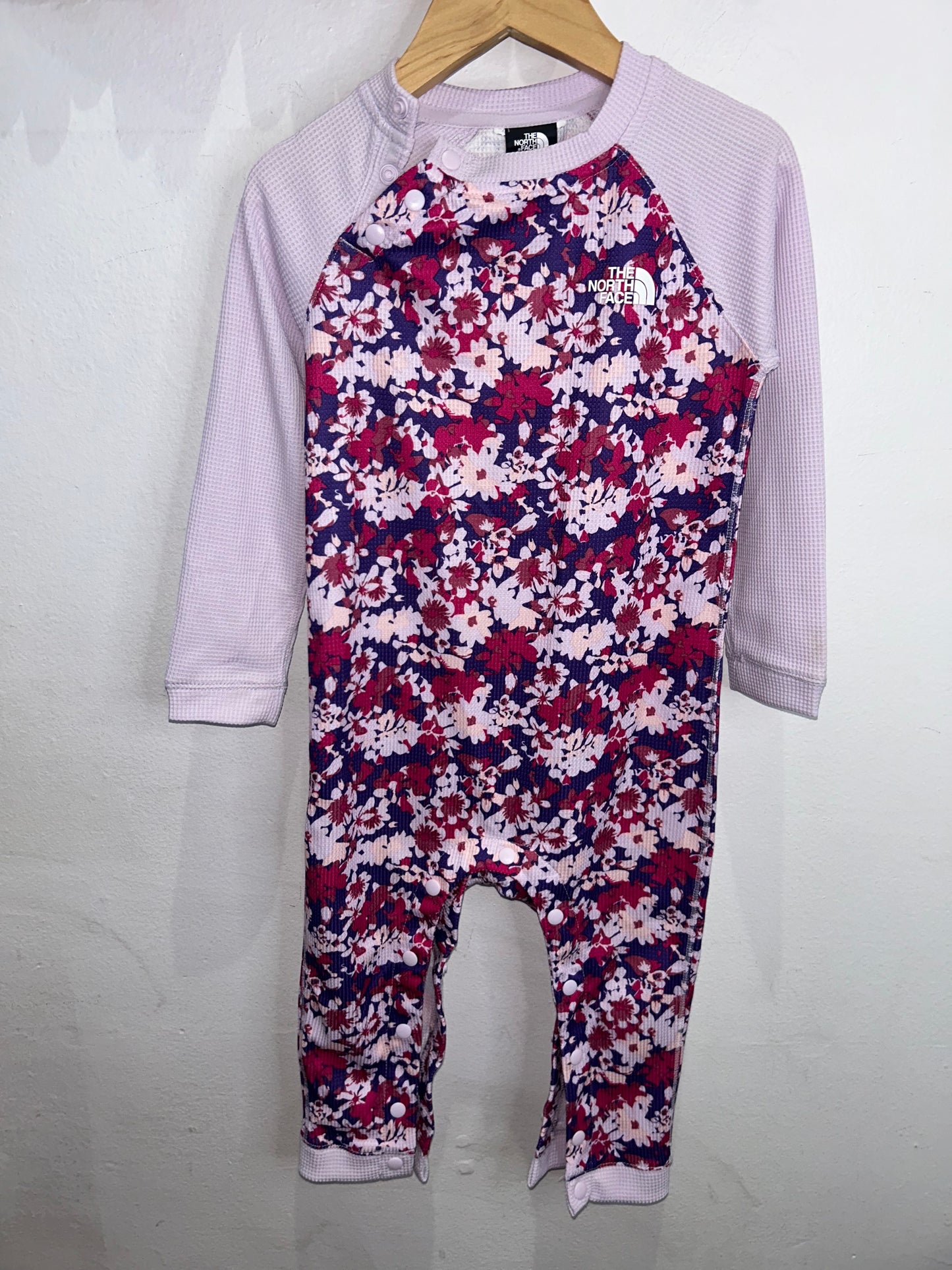 The North Face floral romper 18-24m