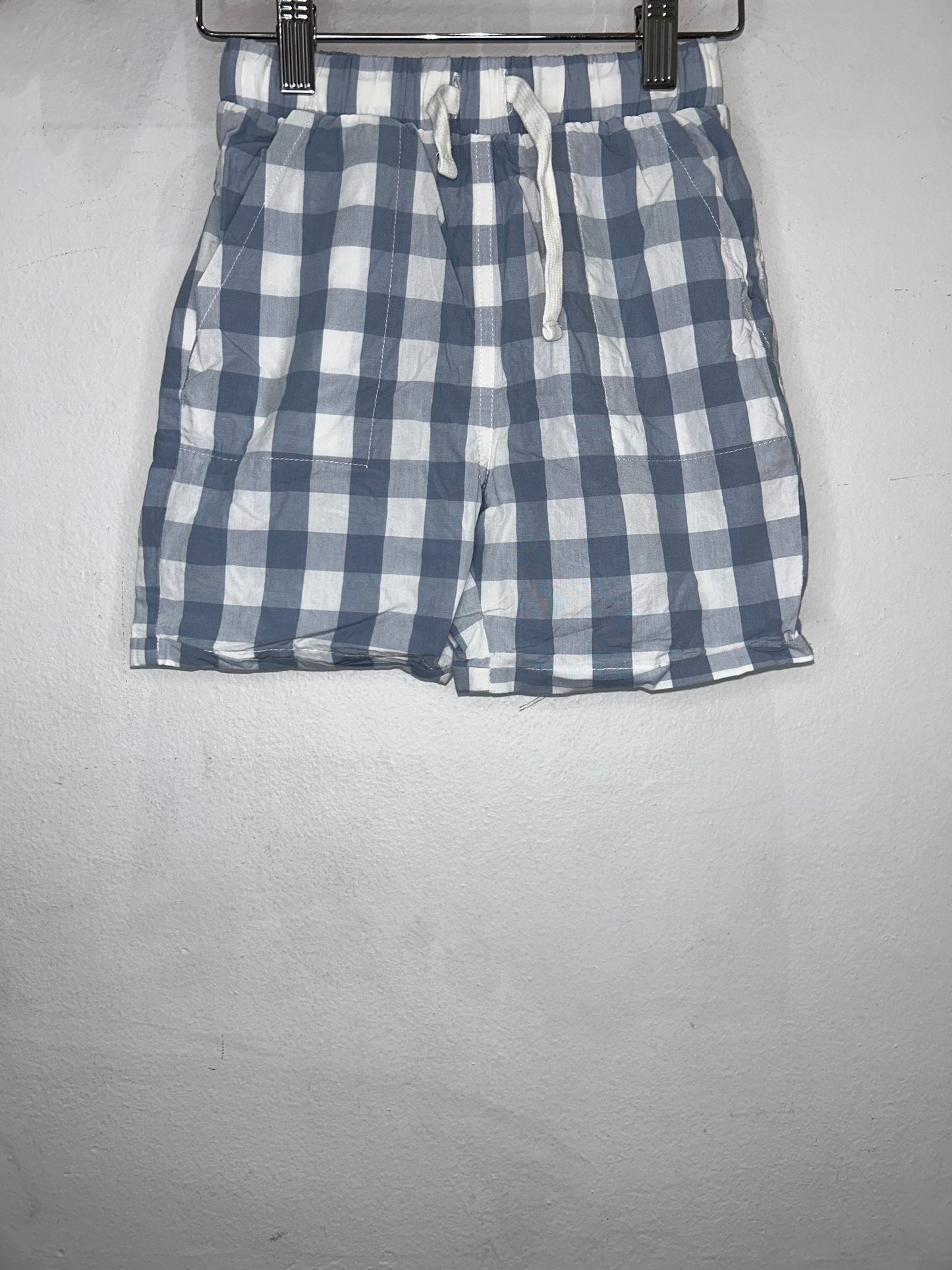 Miles blue checkered shorts 6y