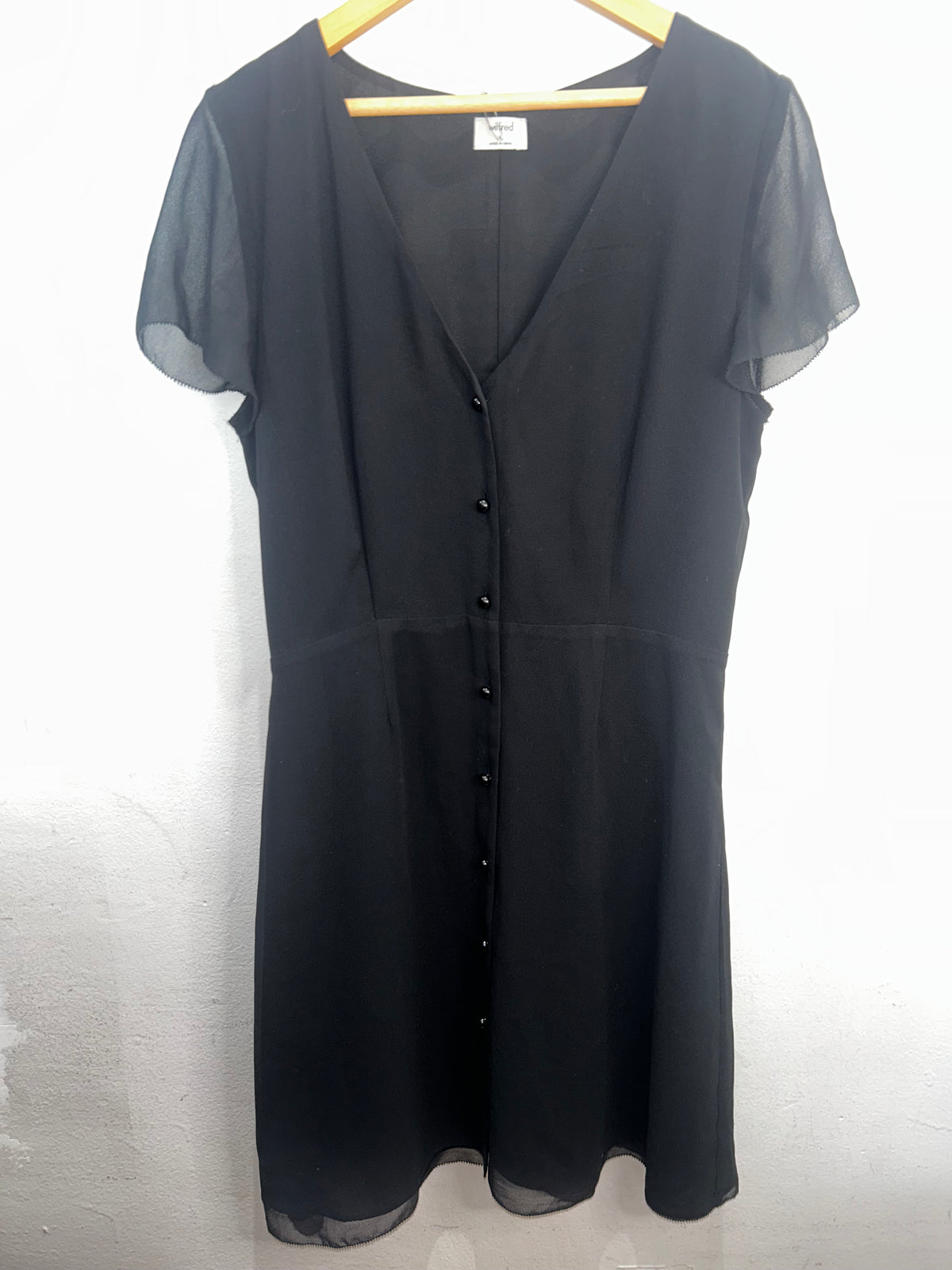 Wilfred black button dress - size 4