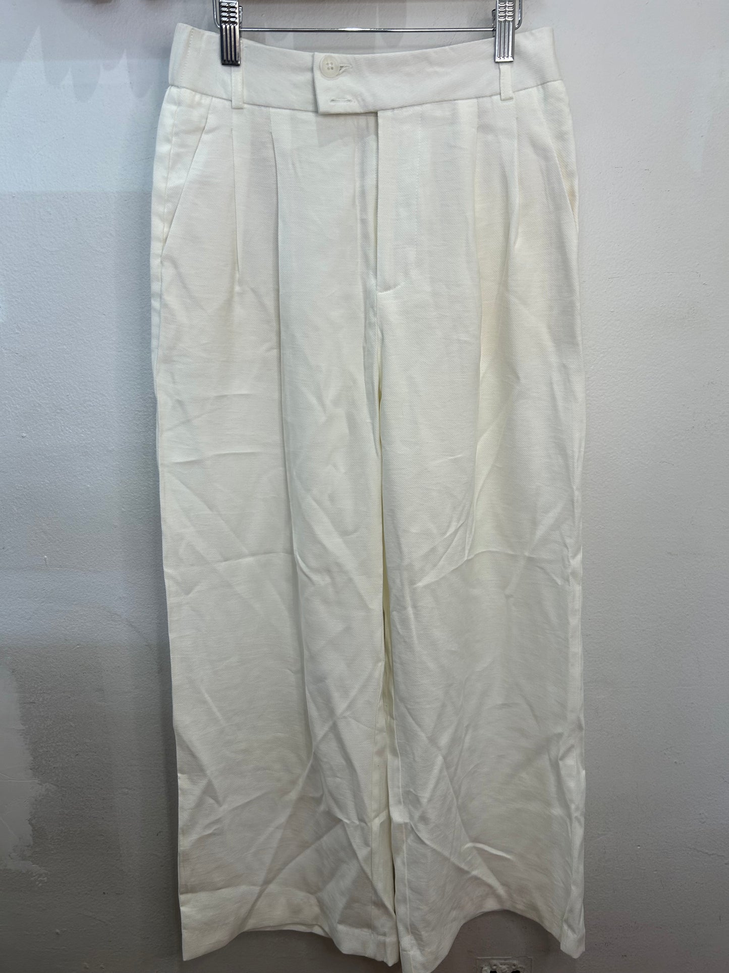 White breezy wide leg pants- adult size 28 waist