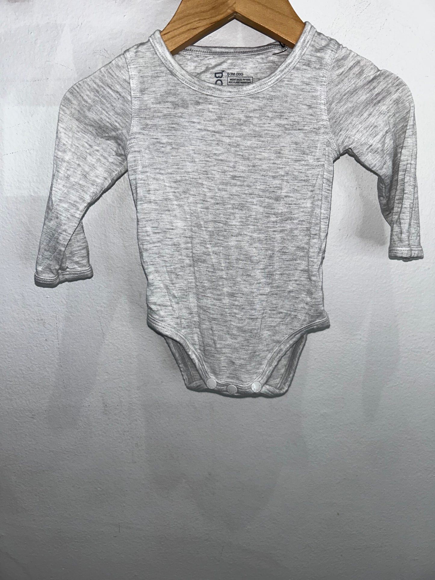 Heather grey onesie 0-3m