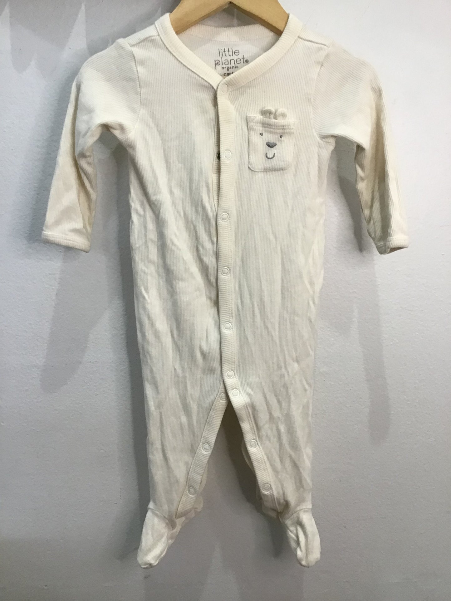 Sleeper cream ribbed 6m