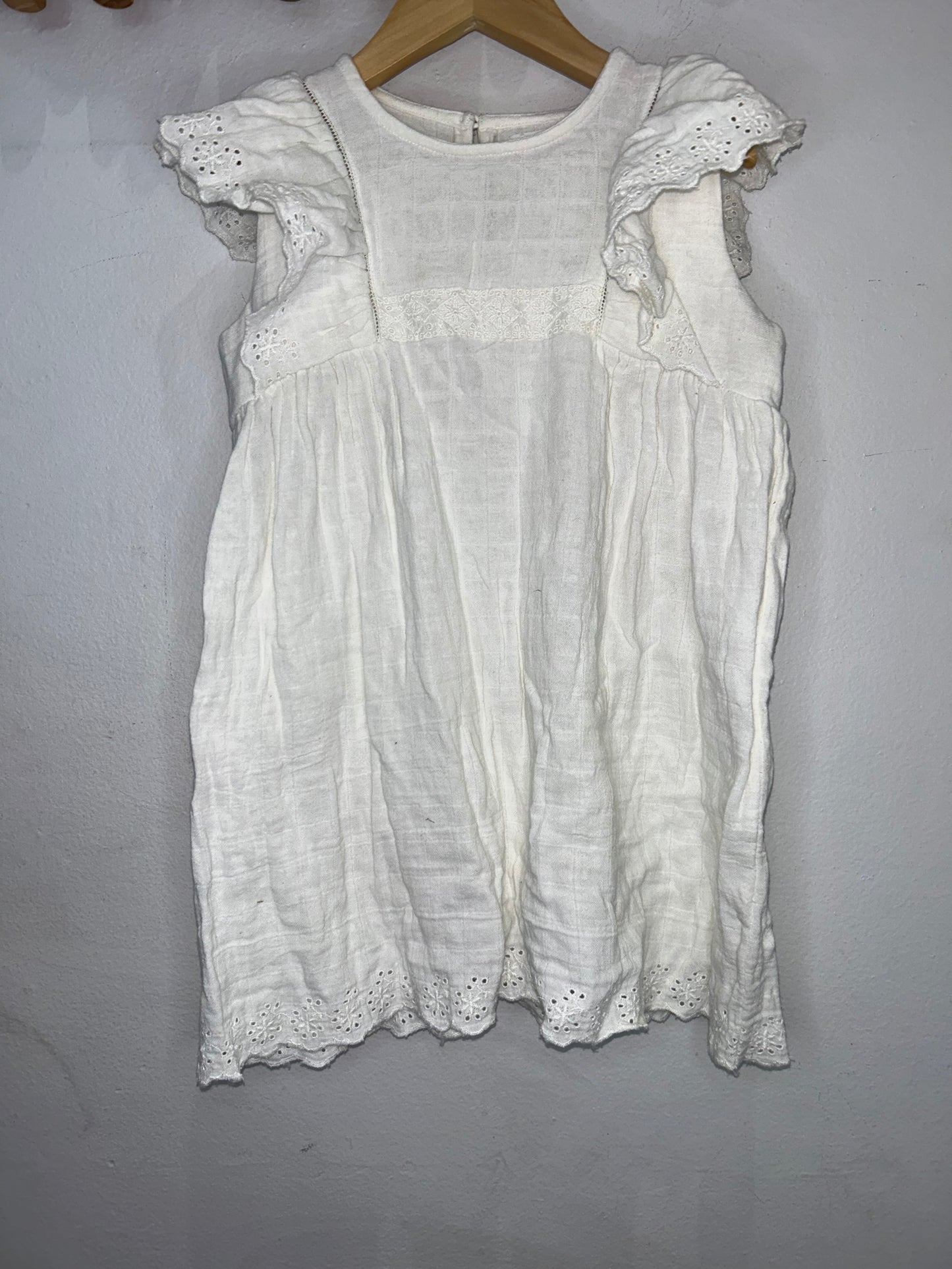 Jamie Kay white eyelet dress 4y