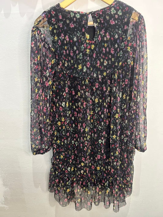 Black plisse garden dress 10y