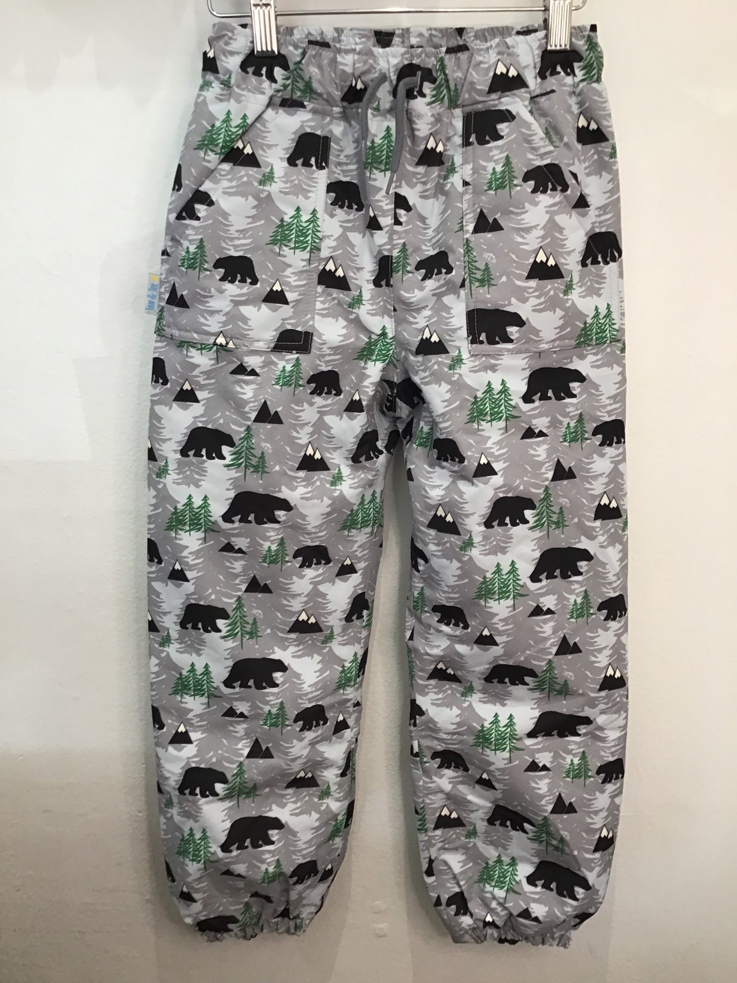 Jan & Jules rain or light snow pants bears 6y