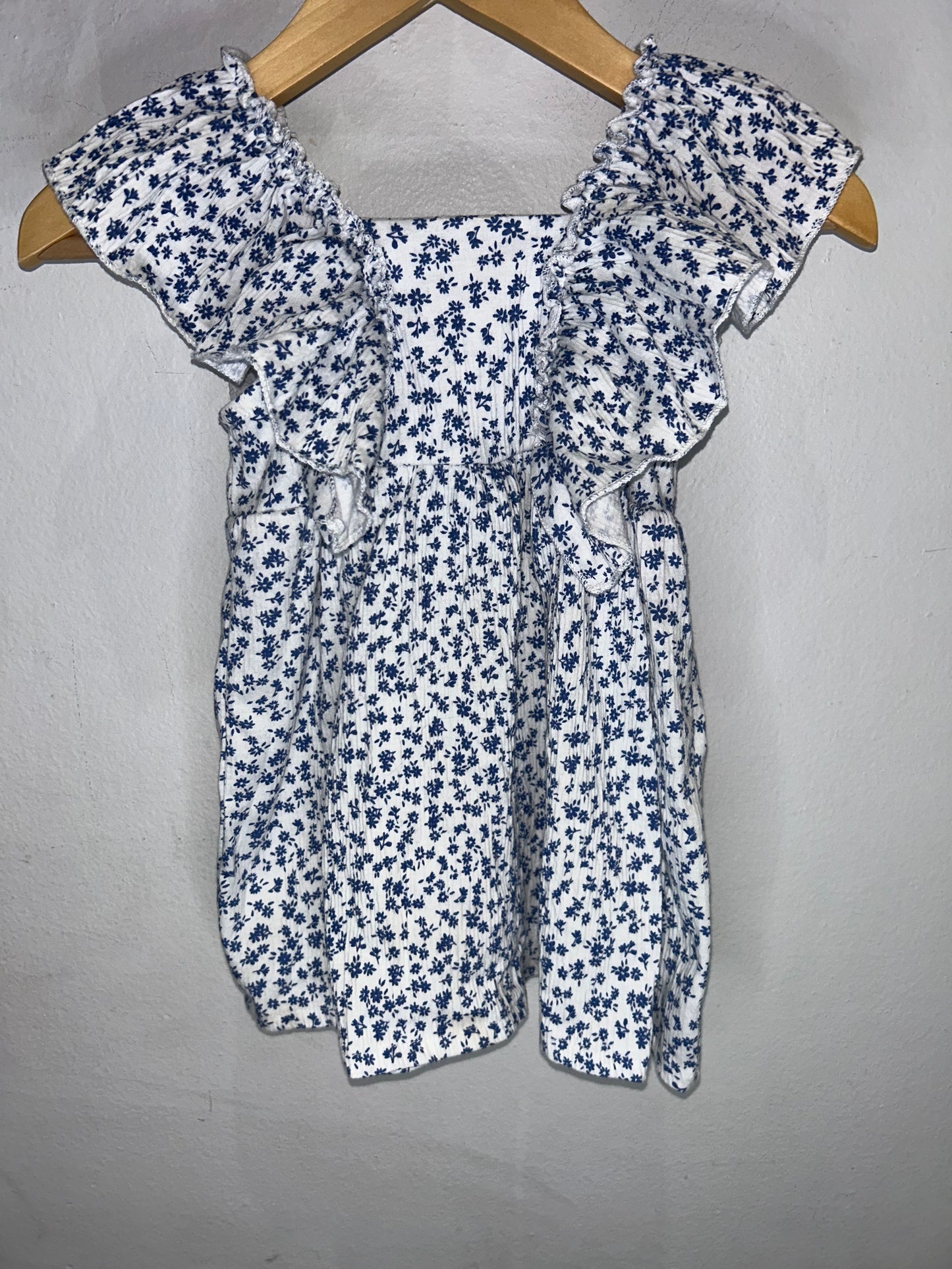 Blue Flowers Summer Dress 18-24m