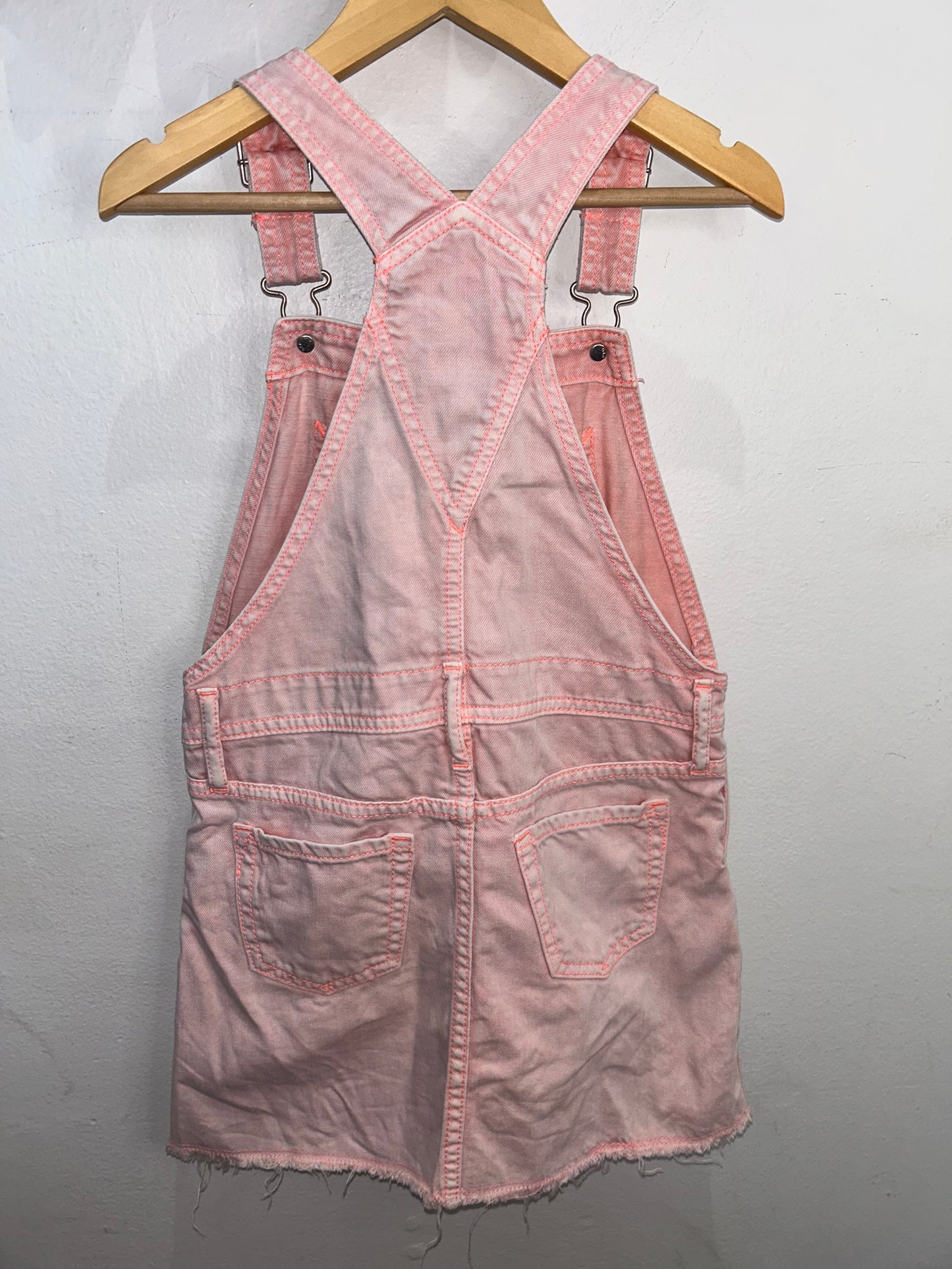 Neon washed denim romper 6-7y