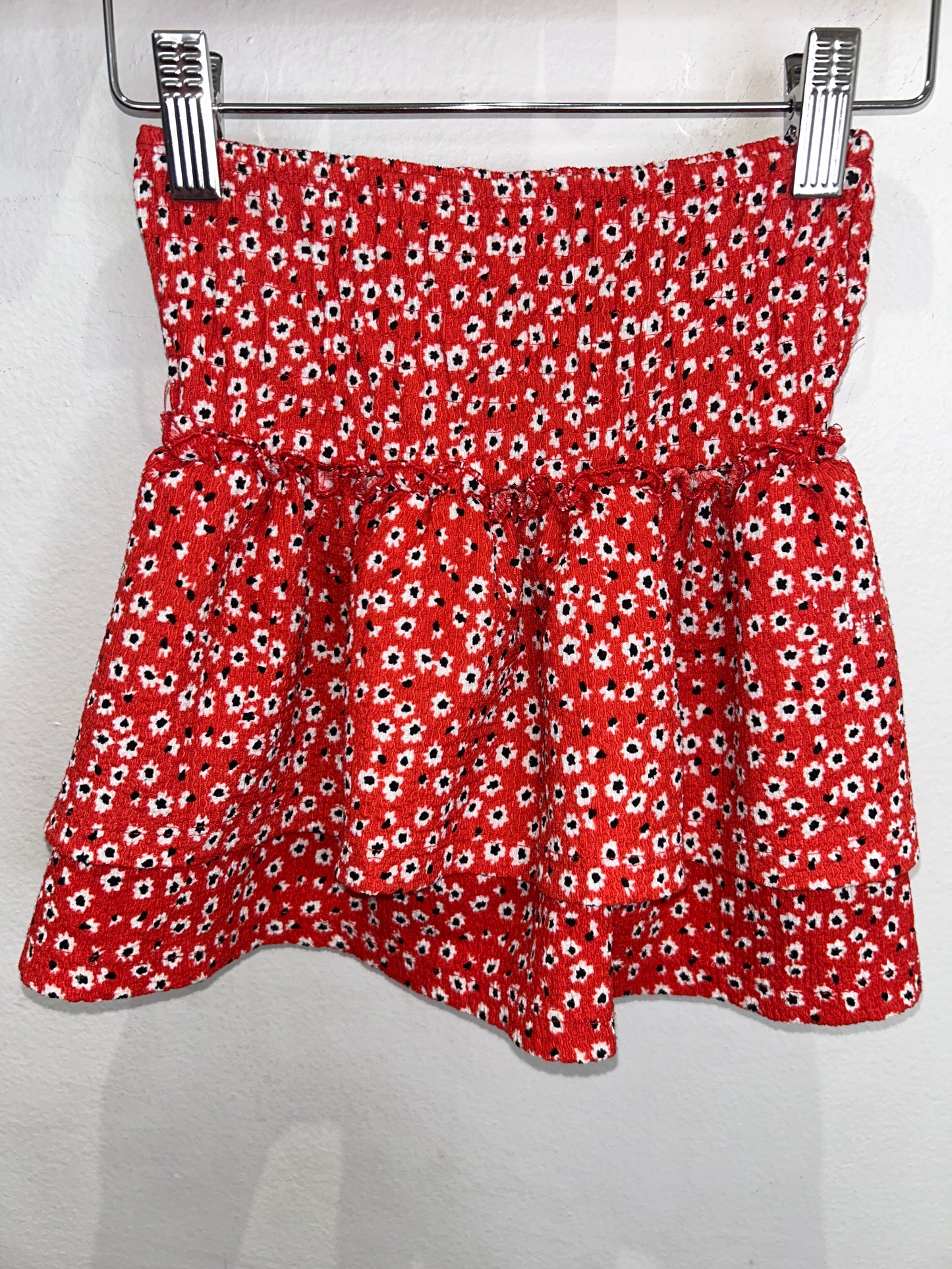 Red floral skort 7y