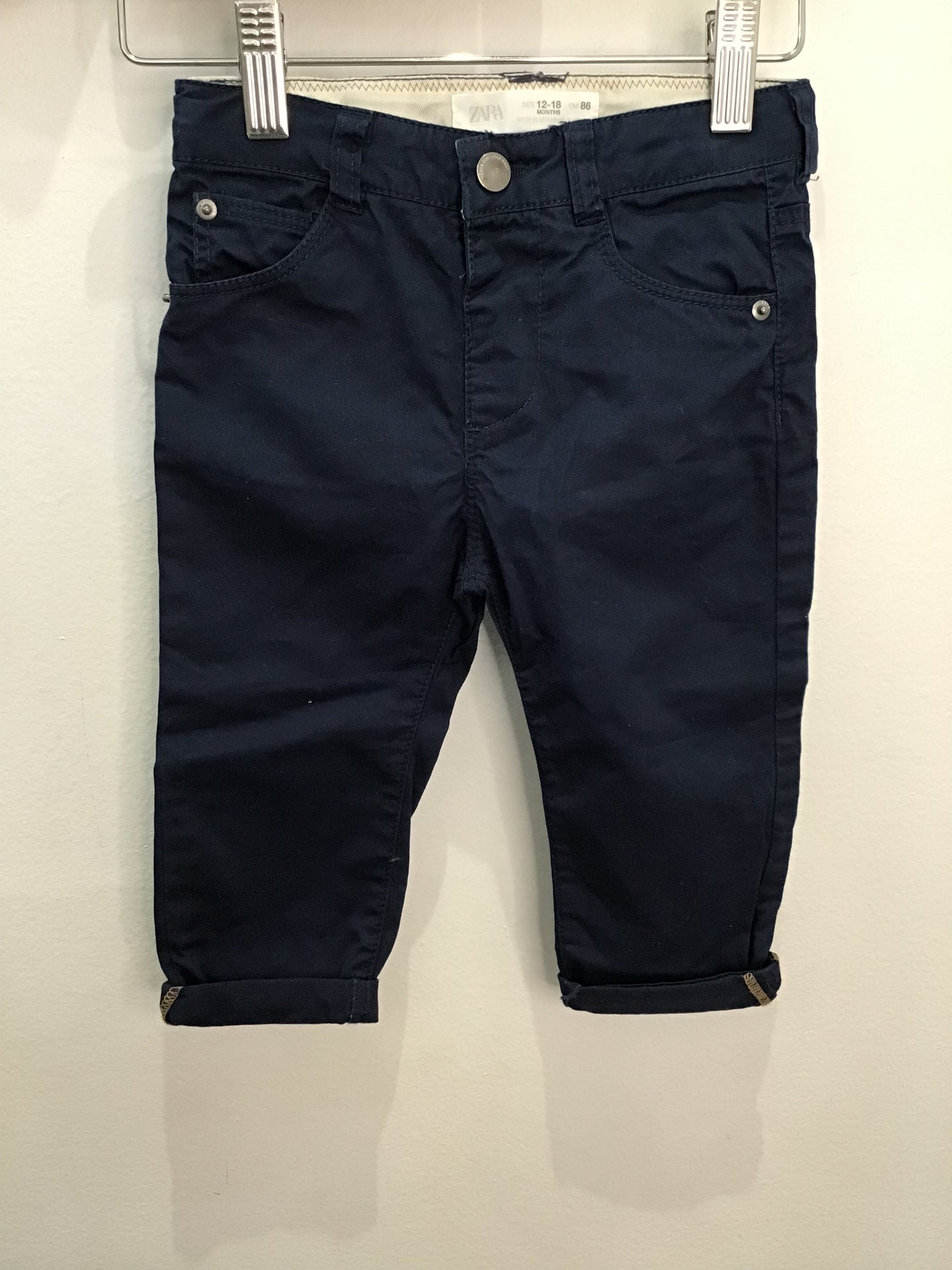 Blue chinos 12-18m
