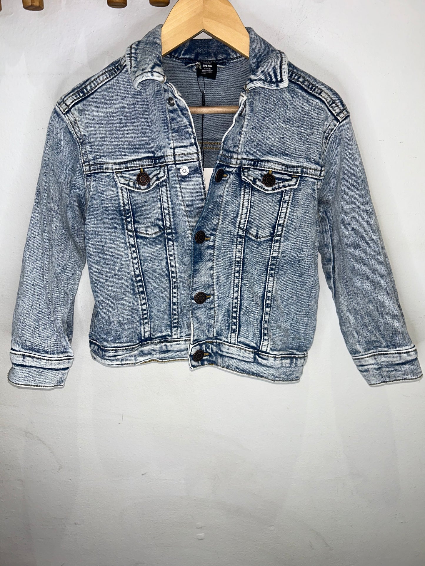 Acid wash denim jacket 5-6y