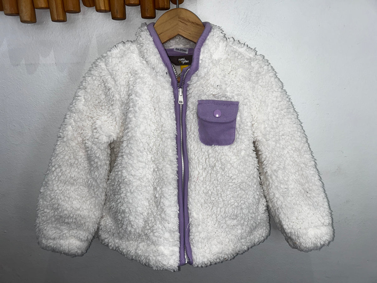 Furry zip-up 3y