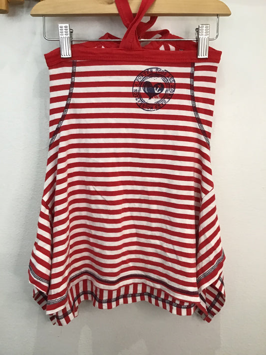 Red stripey dress 4-5y